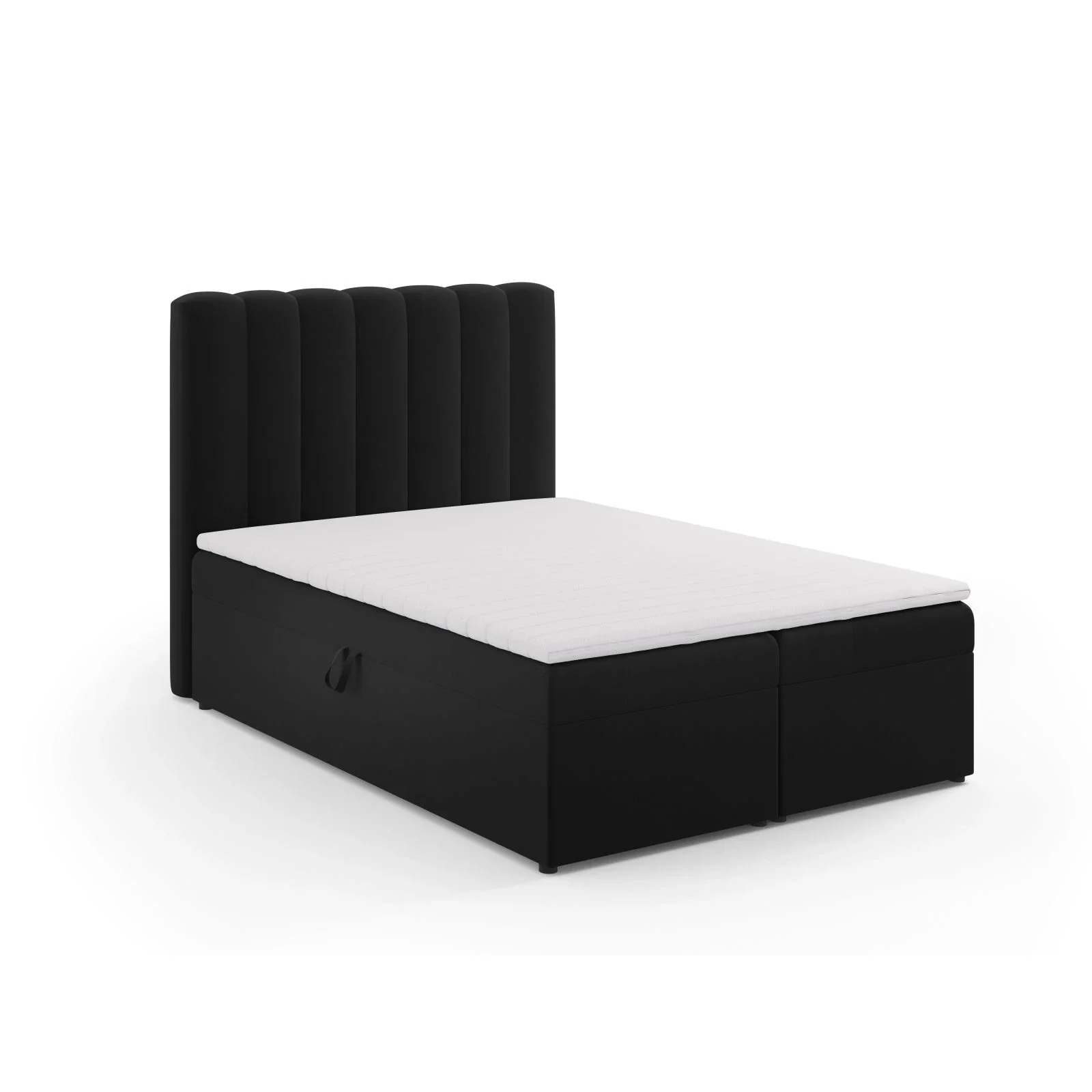 Kelp Boxspringbett mit Stauraum und Kopfteil in Samt oder Strukturstoff, 140x200 cm - Image 67