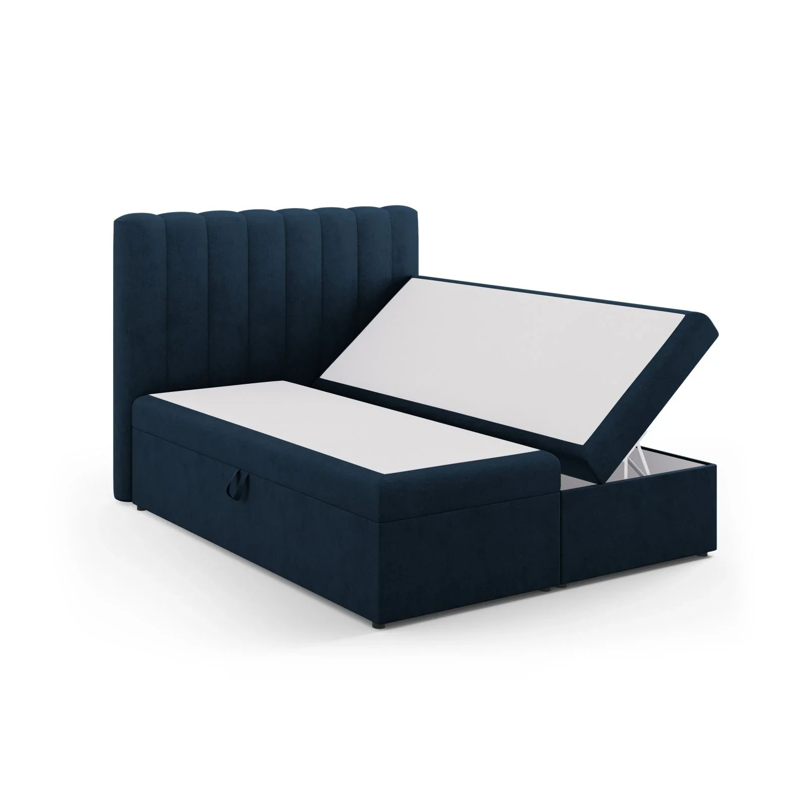 Kelp Boxspringbett mit Stauraum und Kopfteil in Samt oder Strukturstoff, 160x200 cm - Image 15