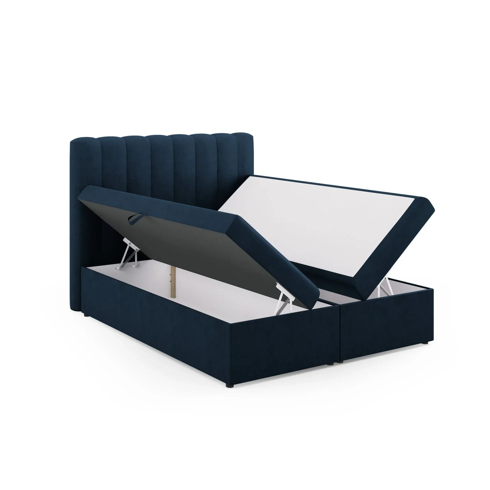 Kelp Boxspringbett mit Stauraum und Kopfteil in Samt oder Strukturstoff, 160x200 cm - Image 16