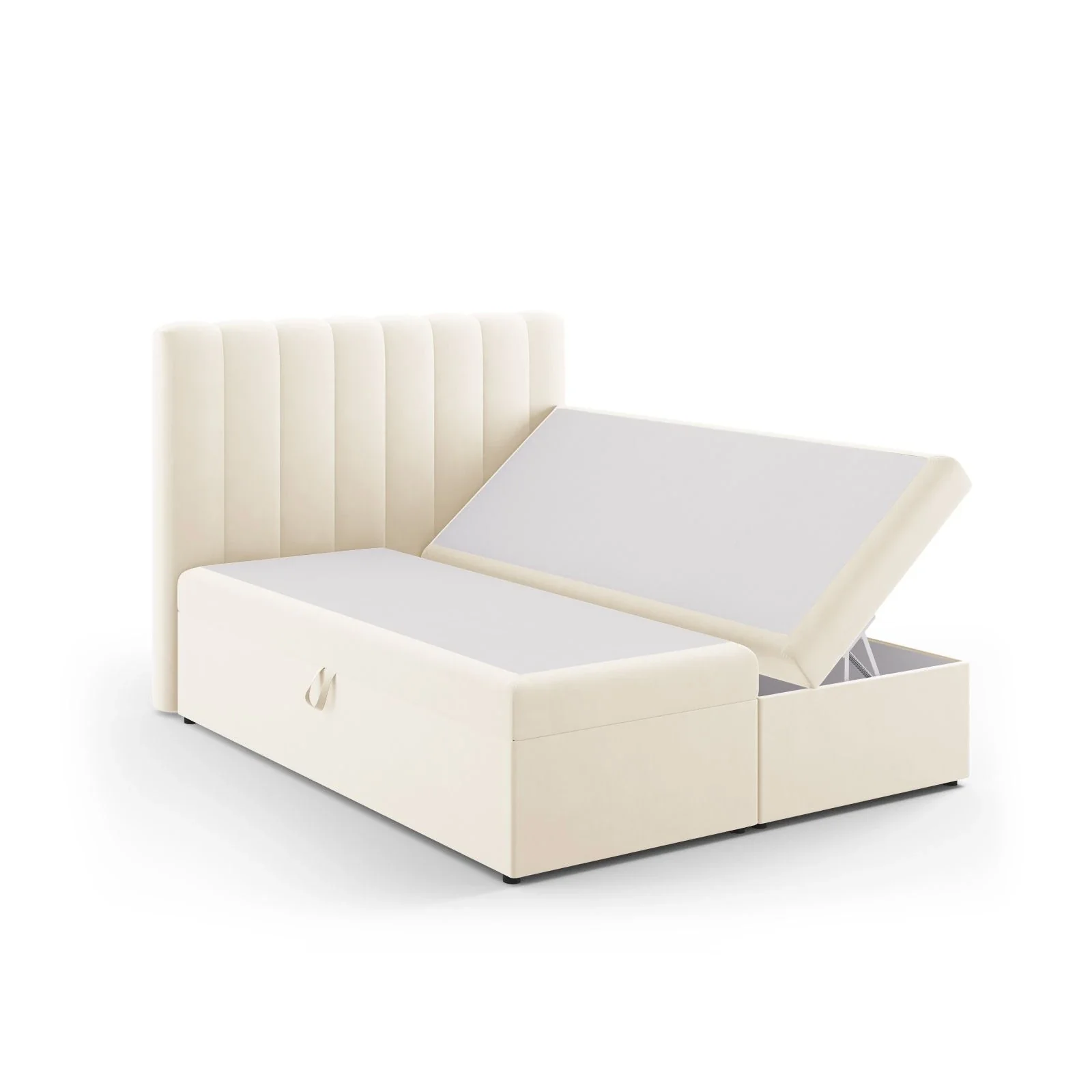 Kelp Boxspringbett mit Stauraum und Kopfteil in Samt oder Strukturstoff, 160x200 cm - Image 33