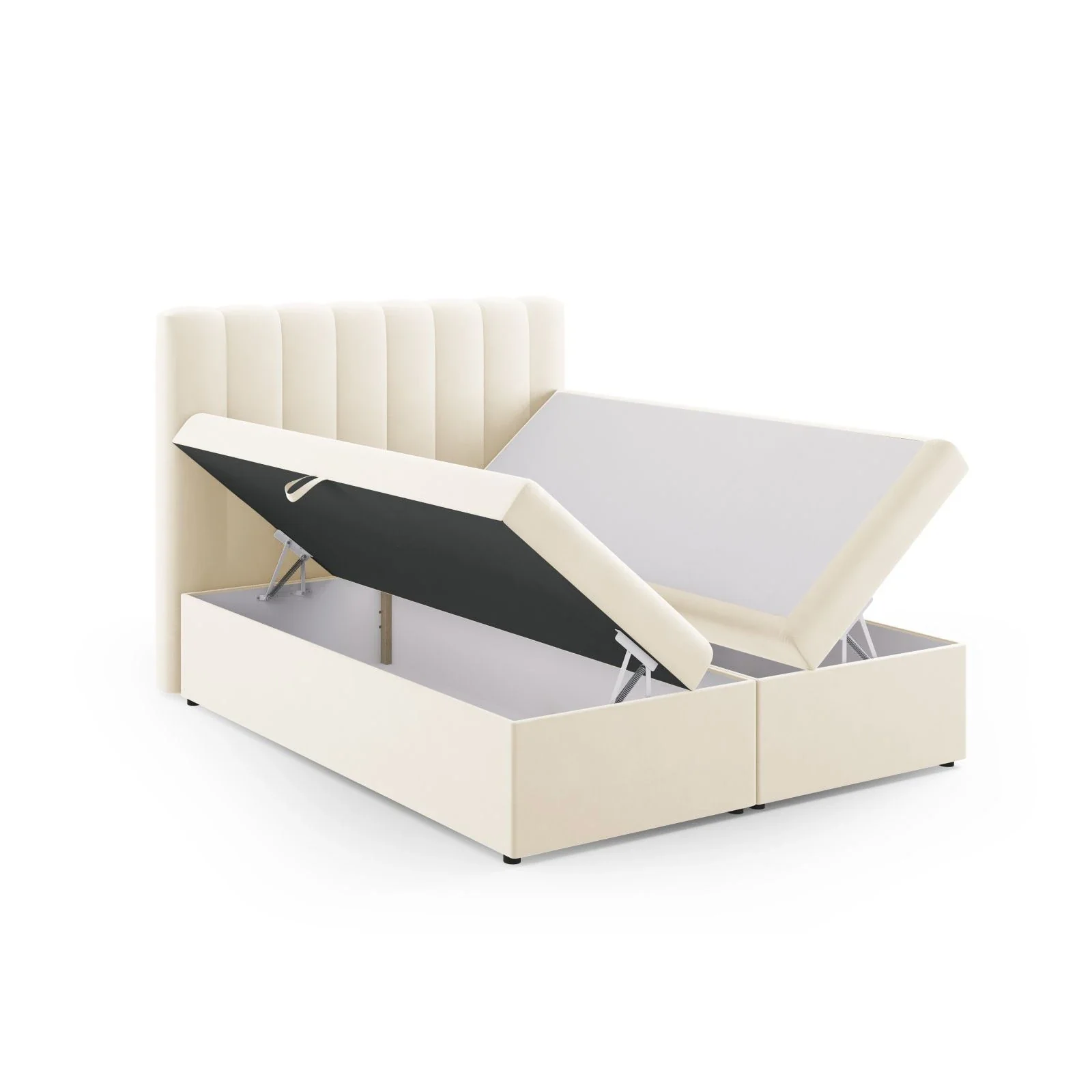 Kelp Boxspringbett mit Stauraum und Kopfteil in Samt oder Strukturstoff, 160x200 cm - Image 34