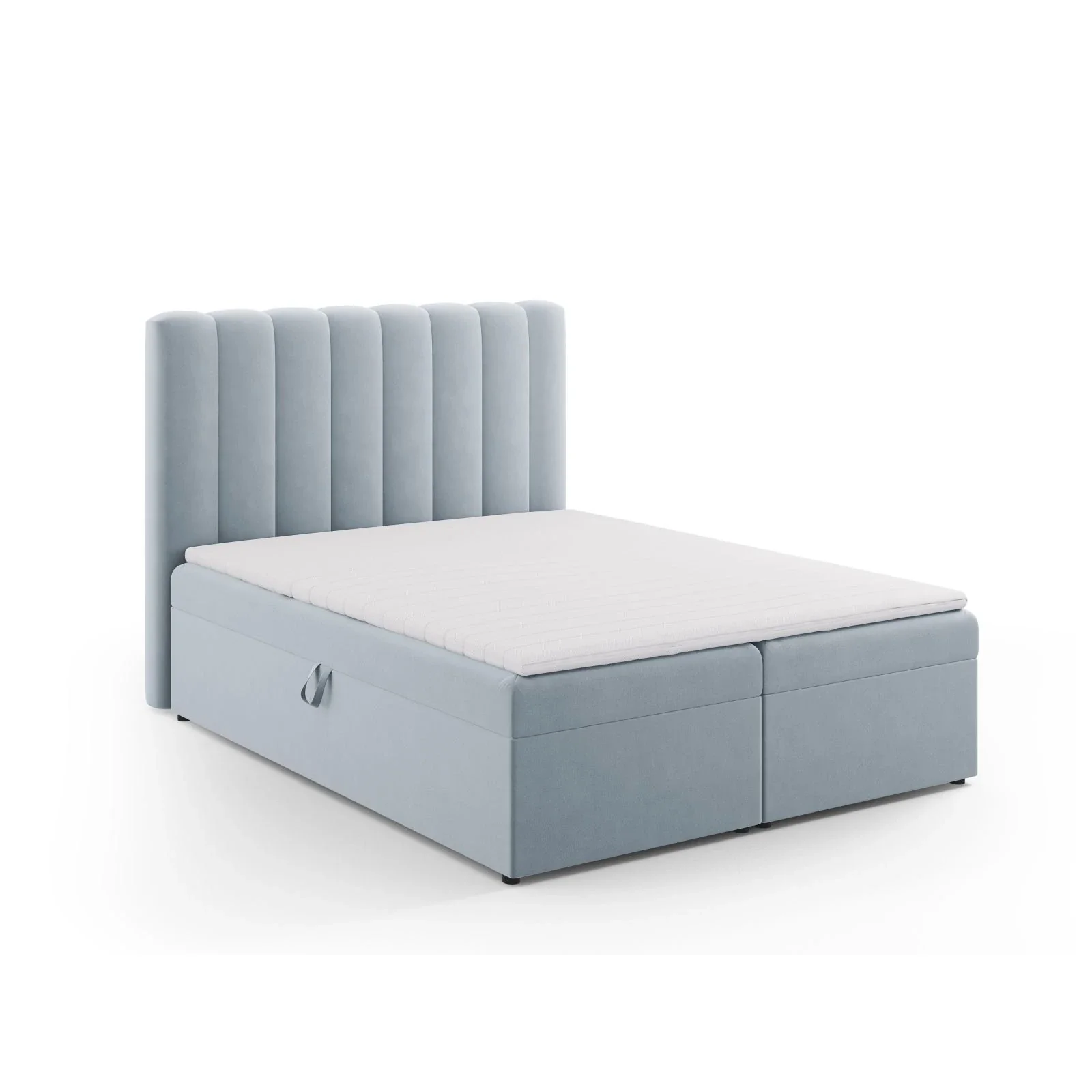 Kelp Boxspringbett mit Stauraum und Kopfteil in Samt oder Strukturstoff, 160x200 cm - Image 37
