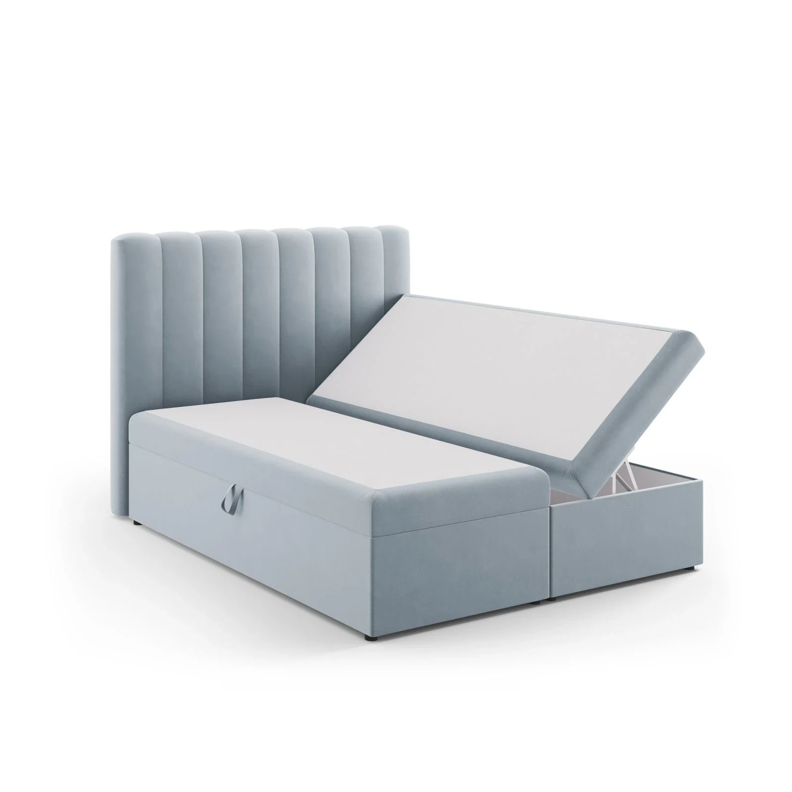 Kelp Boxspringbett mit Stauraum und Kopfteil in Samt oder Strukturstoff, 160x200 cm - Image 39