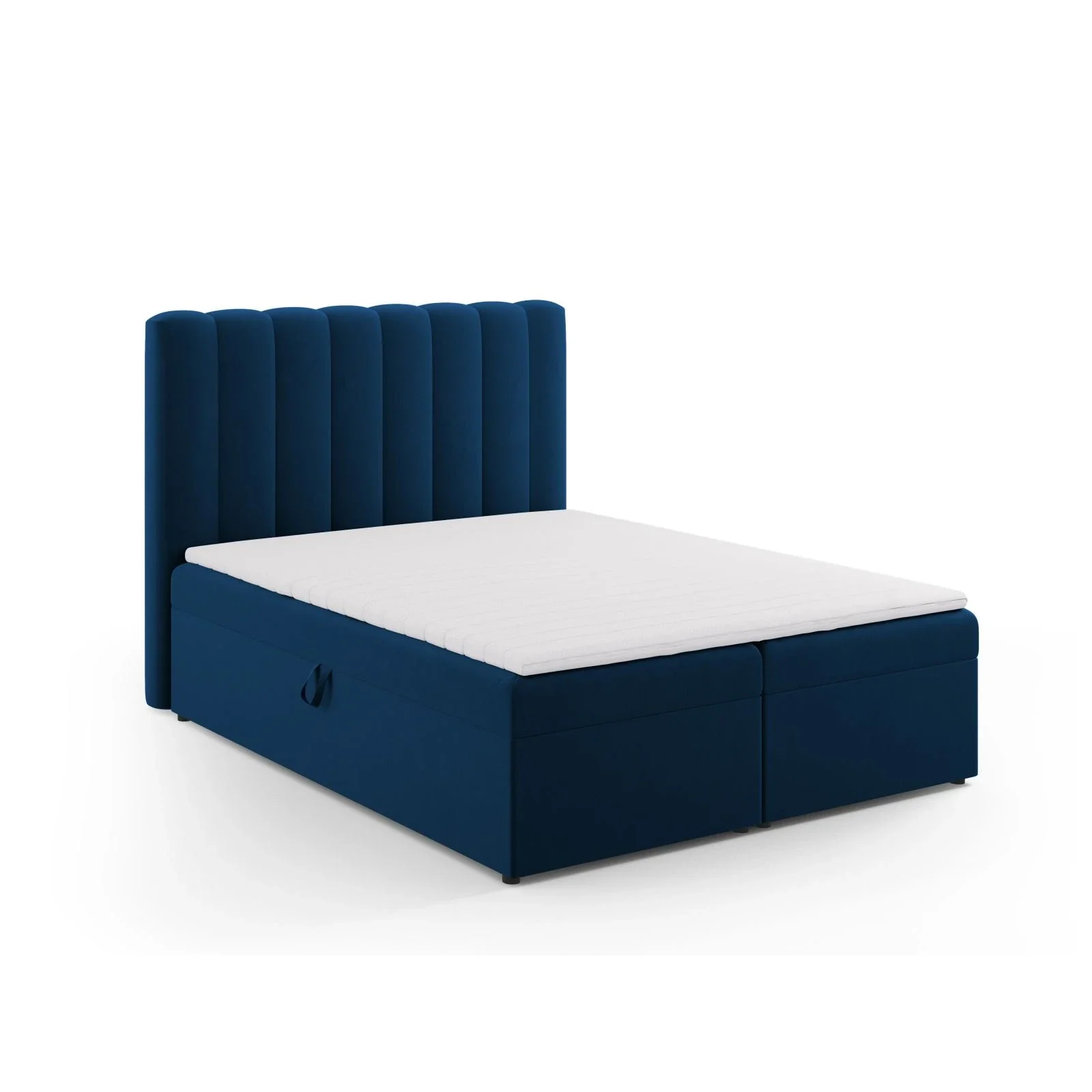 Kelp Boxspringbett mit Stauraum und Kopfteil in Samt oder Strukturstoff, 160x200 cm - Image 43