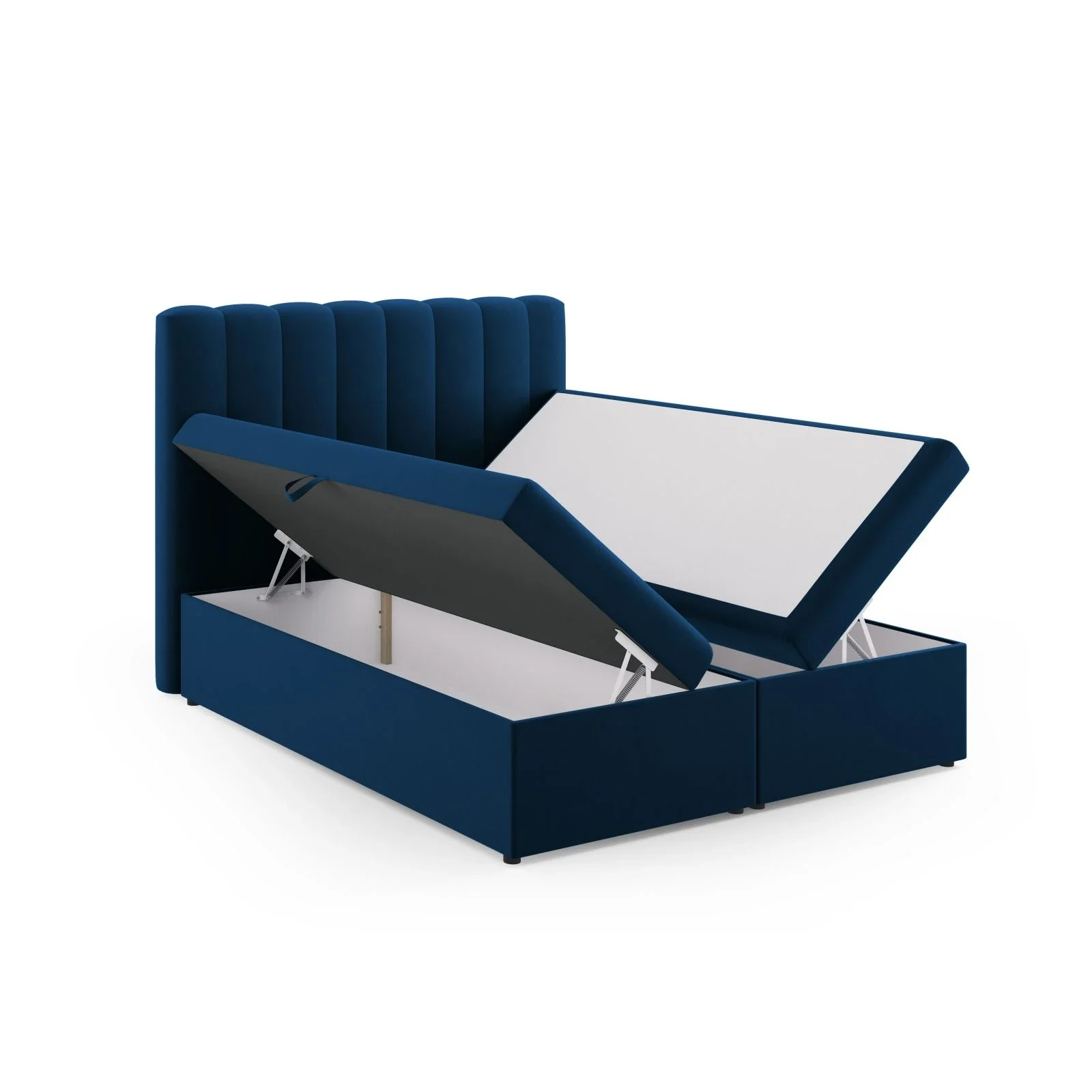 Kelp Boxspringbett mit Stauraum und Kopfteil in Samt oder Strukturstoff, 160x200 cm - Image 46