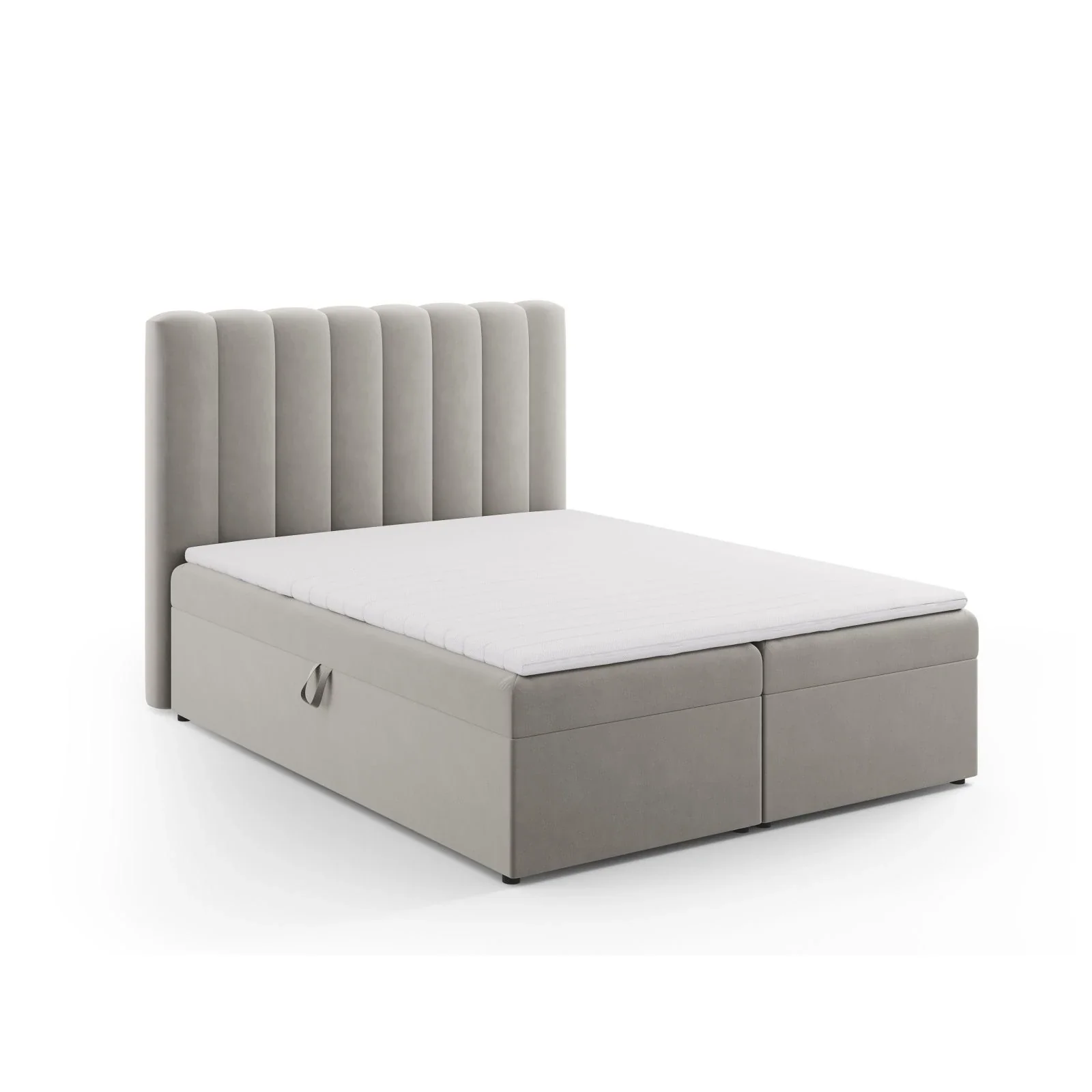 Kelp Boxspringbett mit Stauraum und Kopfteil in Samt oder Strukturstoff, 160x200 cm - Image 55