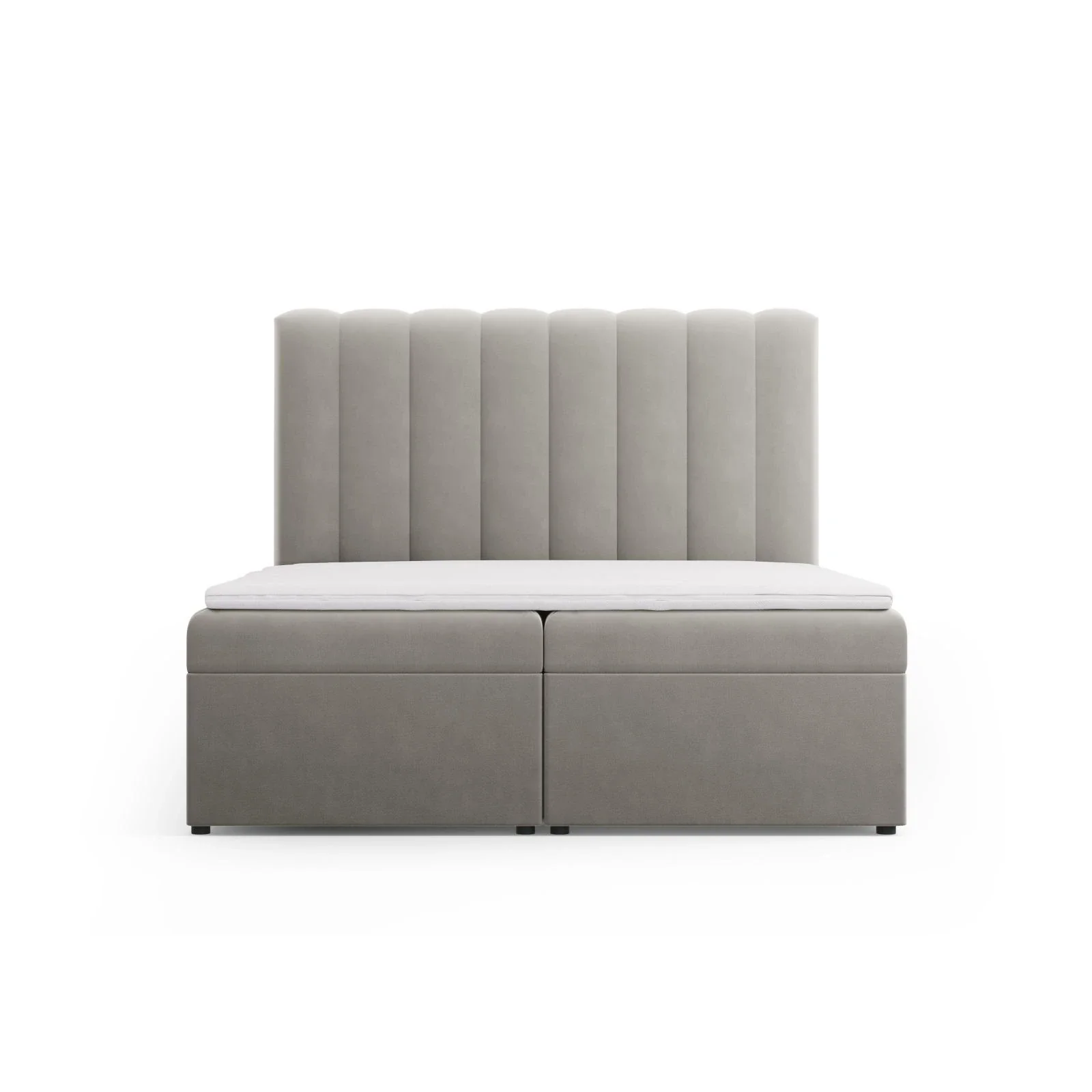 Kelp Boxspringbett mit Stauraum und Kopfteil in Samt oder Strukturstoff, 160x200 cm - Image 56