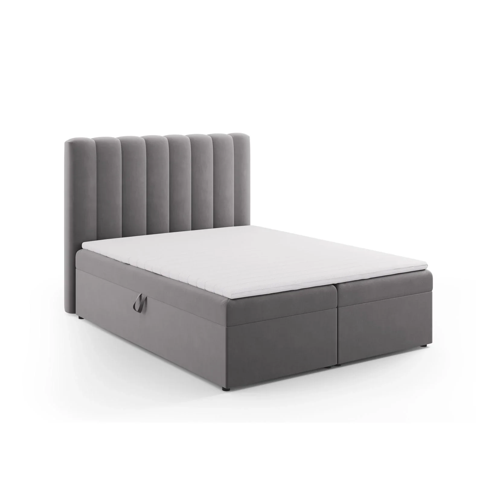 Kelp Boxspringbett mit Stauraum und Kopfteil in Samt oder Strukturstoff, 160x200 cm - Image 61