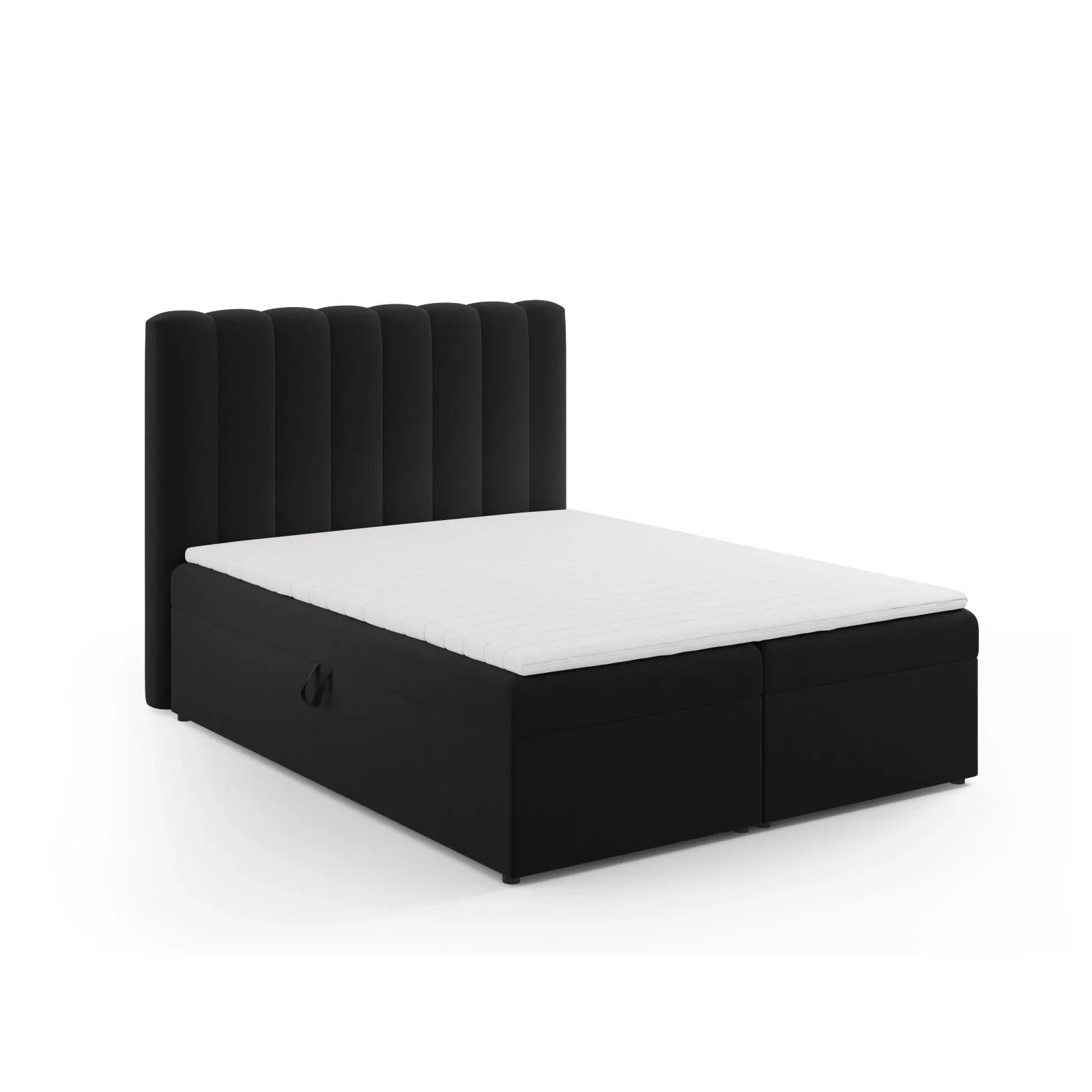 Kelp Boxspringbett mit Stauraum und Kopfteil in Samt oder Strukturstoff, 160x200 cm - Image 67