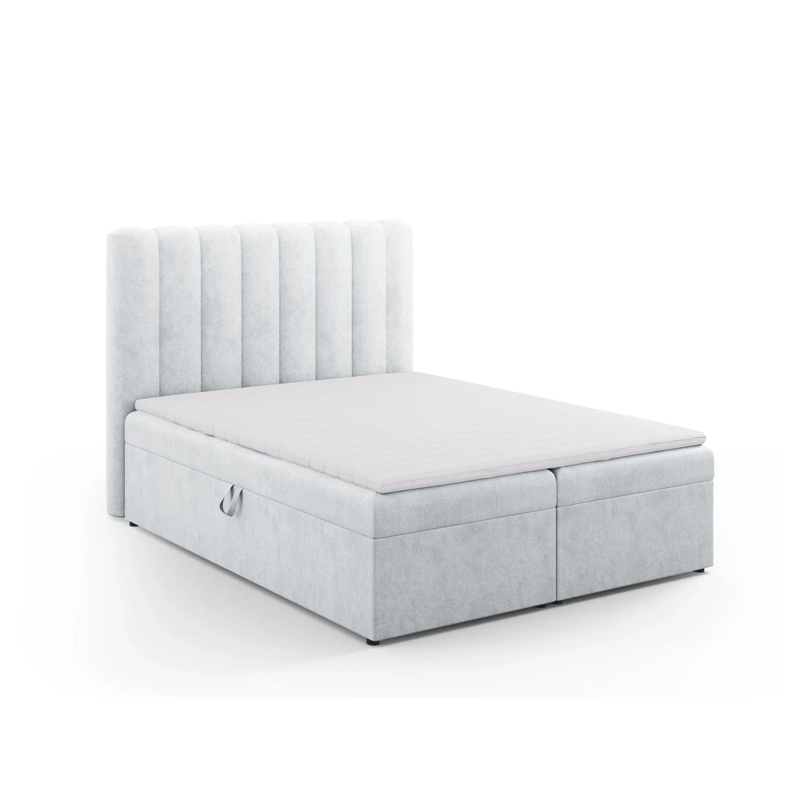 Kelp Boxspringbett mit Stauraum und Kopfteil in Samt oder Strukturstoff, 160x200 cm - Image 7