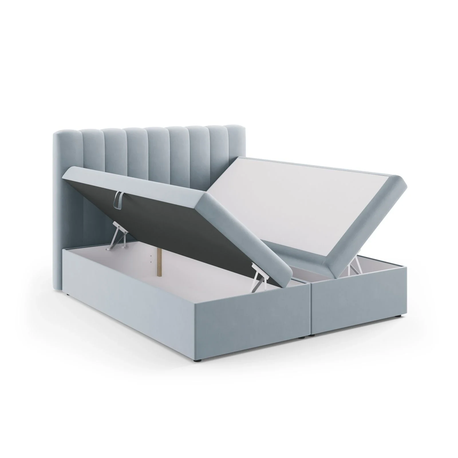 Kelp Boxspringbett mit Stauraum und Kopfteil in Samt oder Strukturstoff, 180x200 cm - Image 40