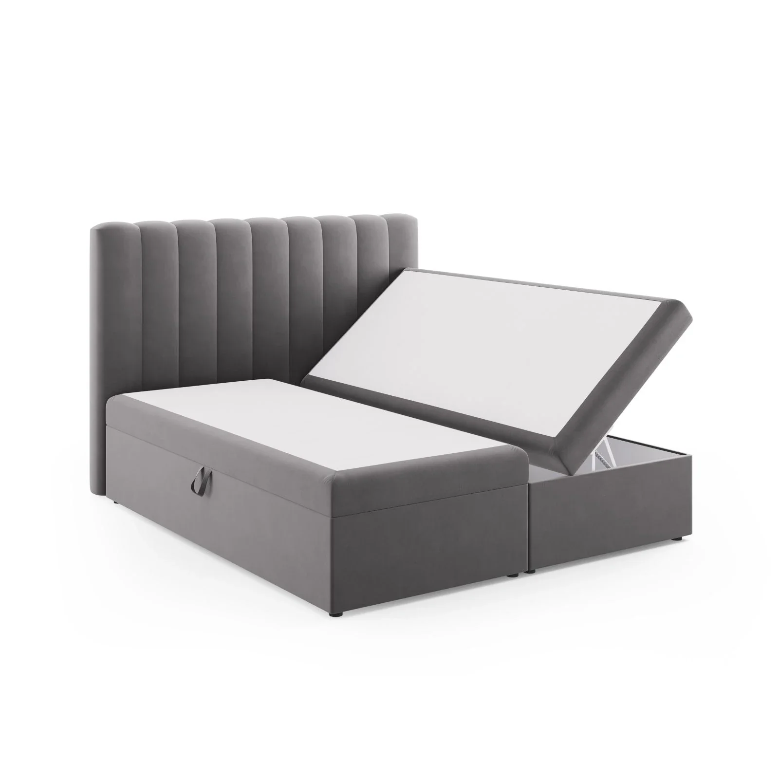 Kelp Boxspringbett mit Stauraum und Kopfteil in Samt oder Strukturstoff, 180x200 cm - Image 63