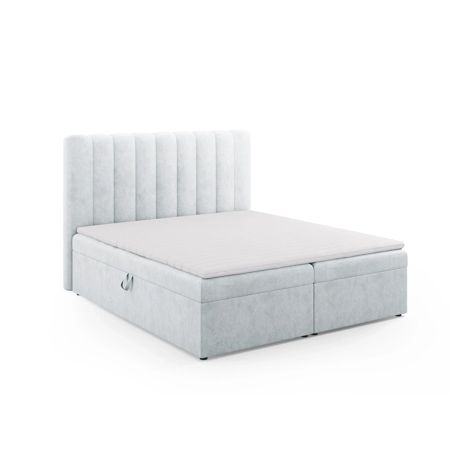 Kelp Boxspringbett mit Stauraum und Kopfteil in Samt oder Strukturstoff, 180x200 cm - Image 7