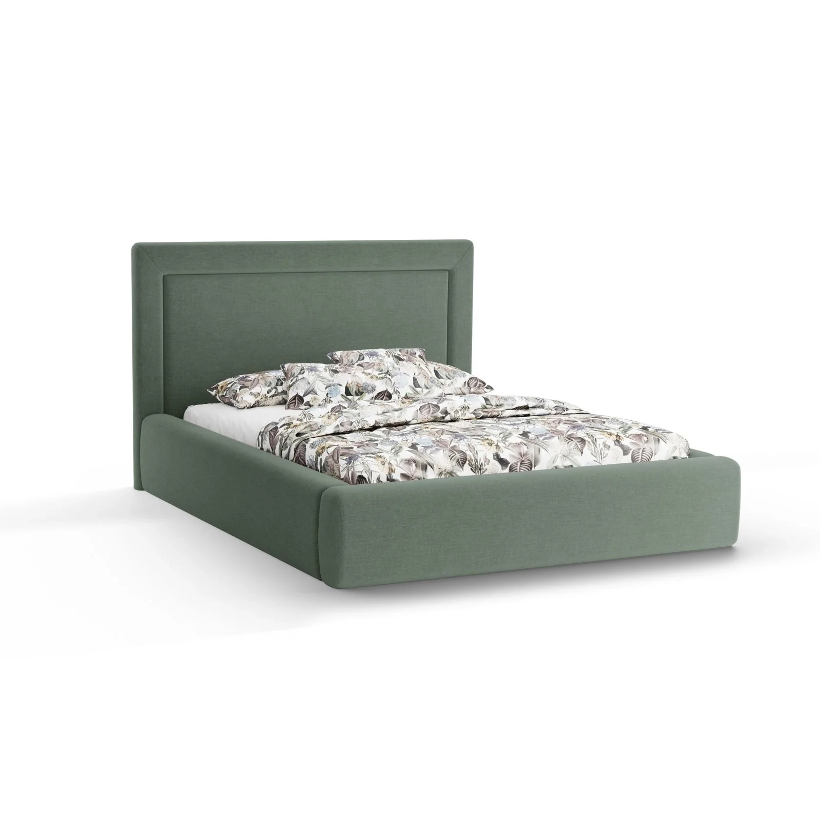 Kemer Bett mit Kopfteil und Stauraum aus Boucle oder Strukturstoff, 140x200 cm - Image 15