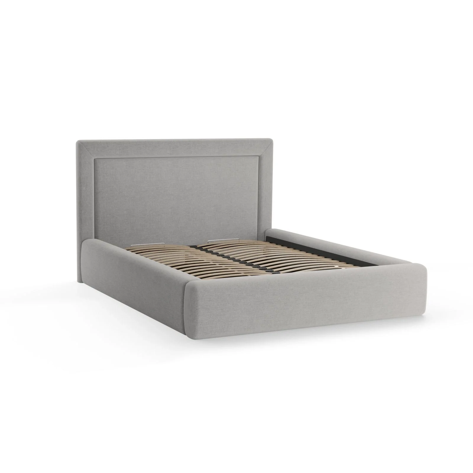 Kemer Bett mit Kopfteil und Stauraum aus Boucle oder Strukturstoff, 140x200 cm - Image 81