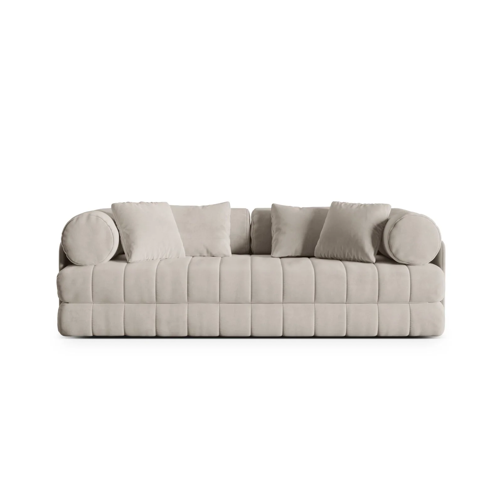 Kemi 3-Sitzer Sofa aus Samt, Boucle oder Chenille, 206x95x70 cm - Image 29