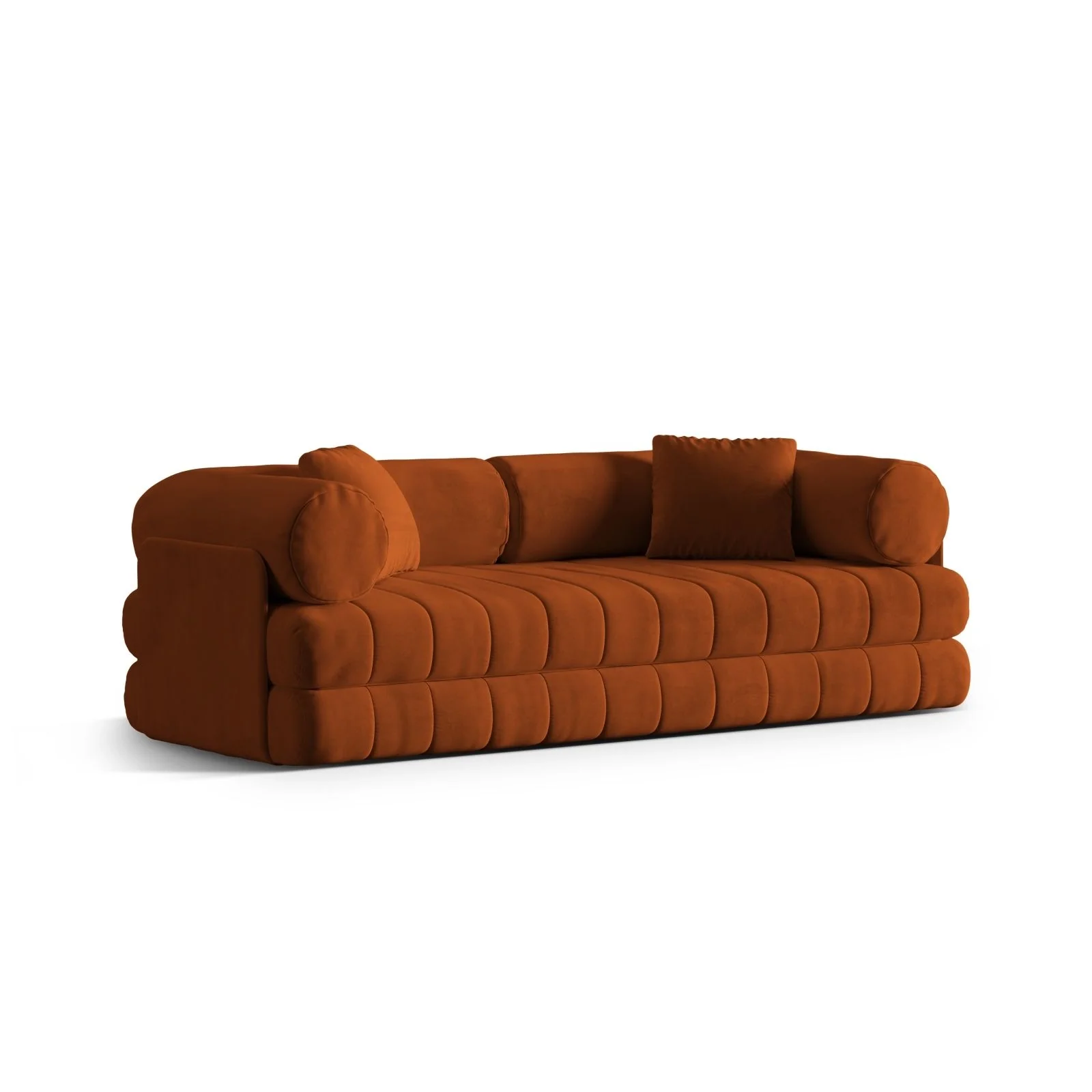 Kemi 3-Sitzer Sofa aus Samt, Boucle oder Chenille, 206x95x70 cm - Image 53