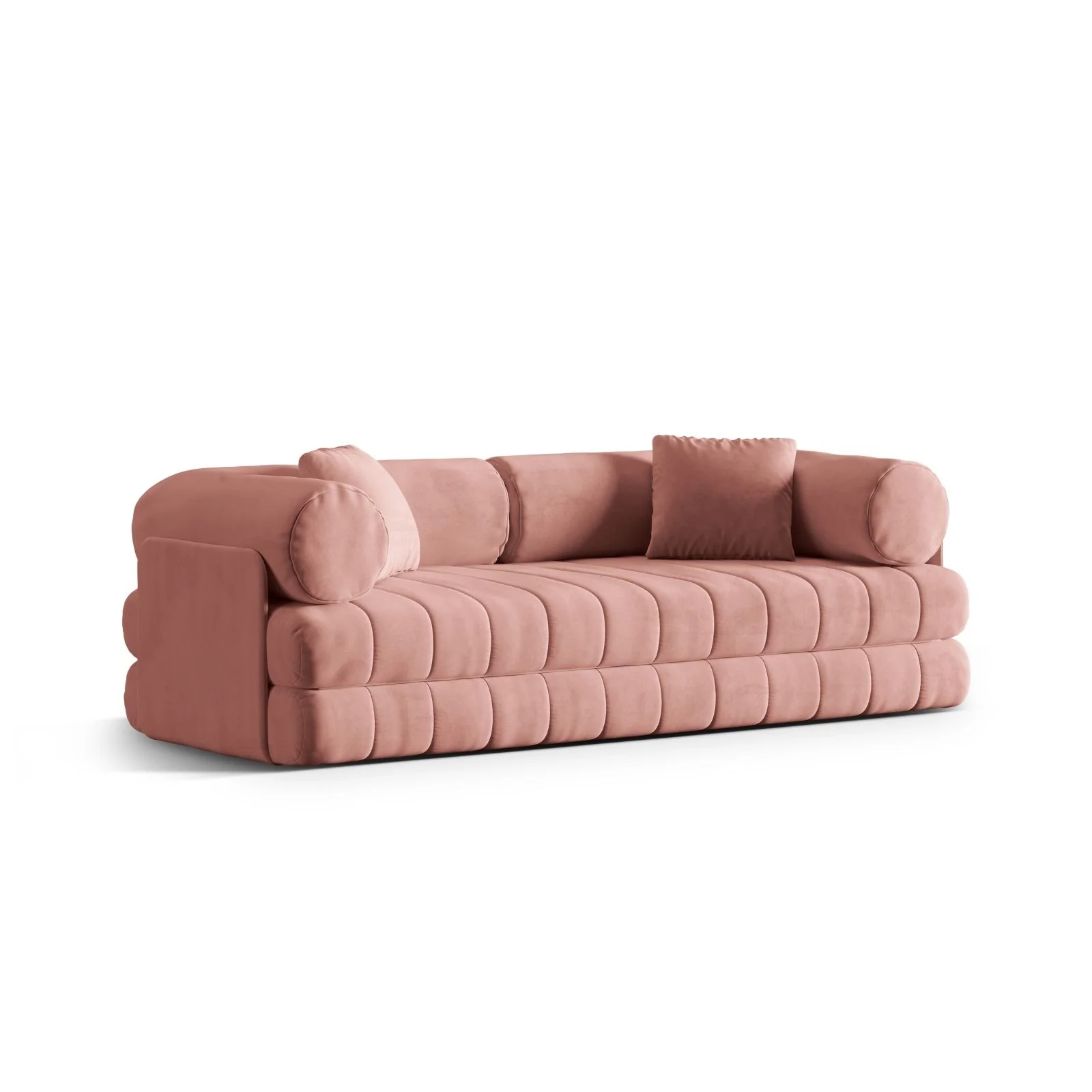 Kemi 3-Sitzer Sofa aus Samt, Boucle oder Chenille, 206x95x70 cm - Image 60