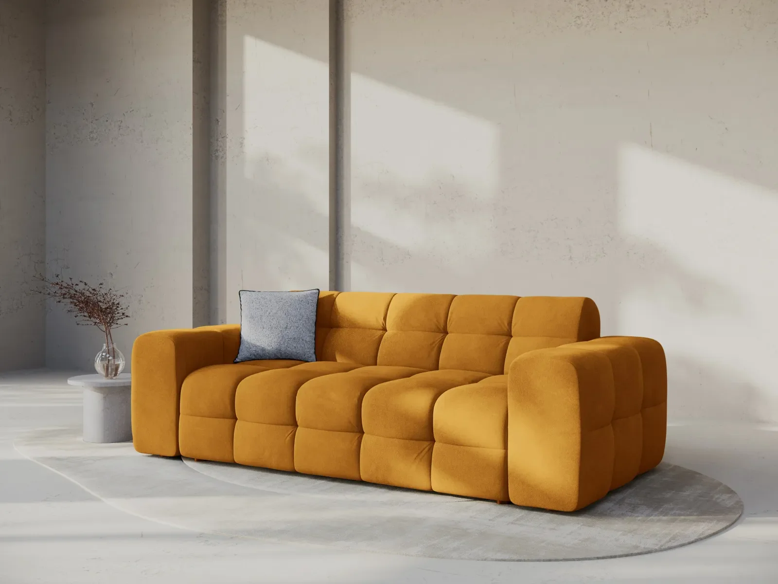 Kendal 3-Sitzer Sofa mit Bezug aus Samt oder Strukturstoff, 222x103 cm - Image 14