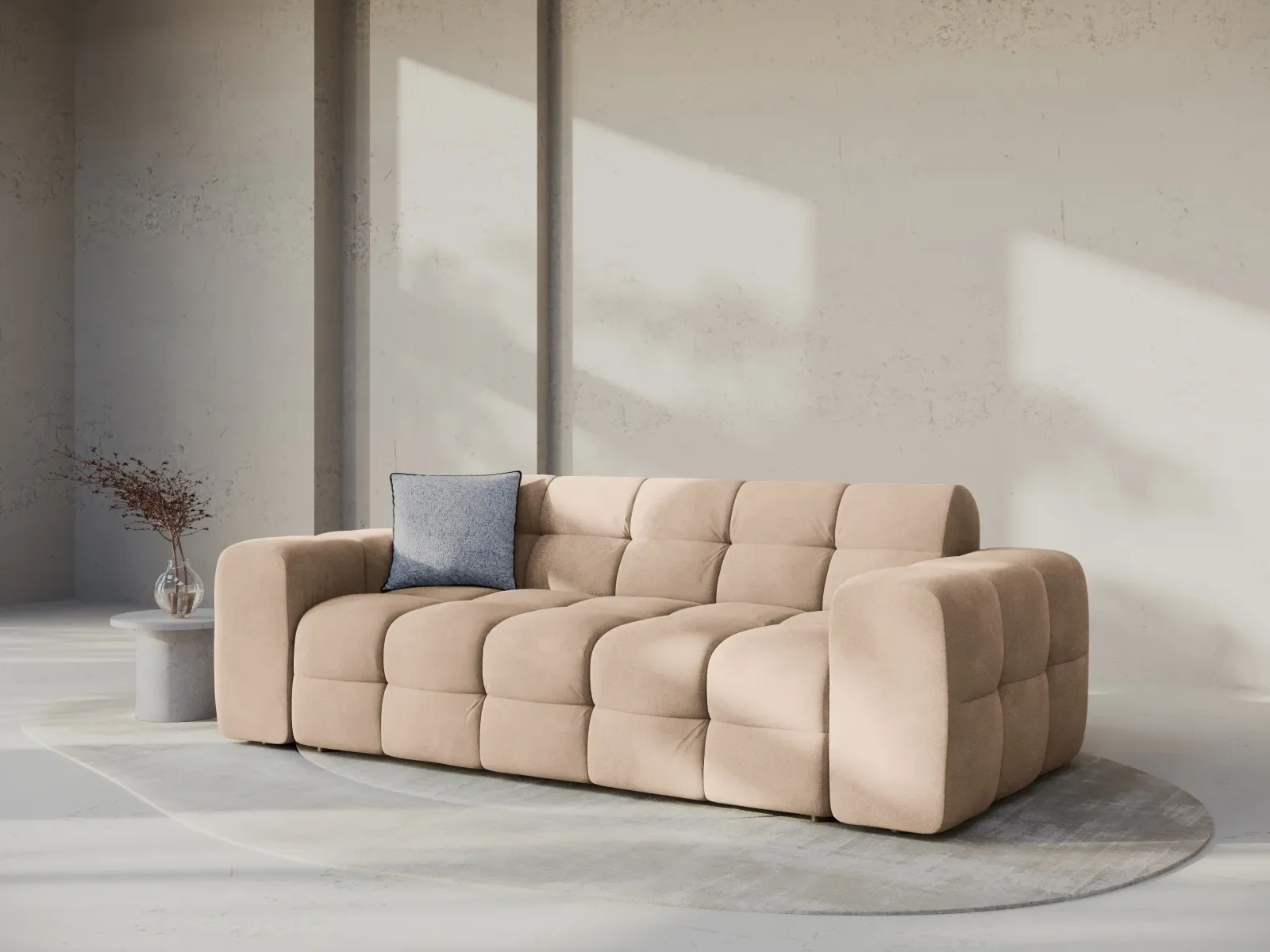 Kendal 3-Sitzer Sofa mit Bezug aus Samt oder Strukturstoff, 222x103 cm - Image 20