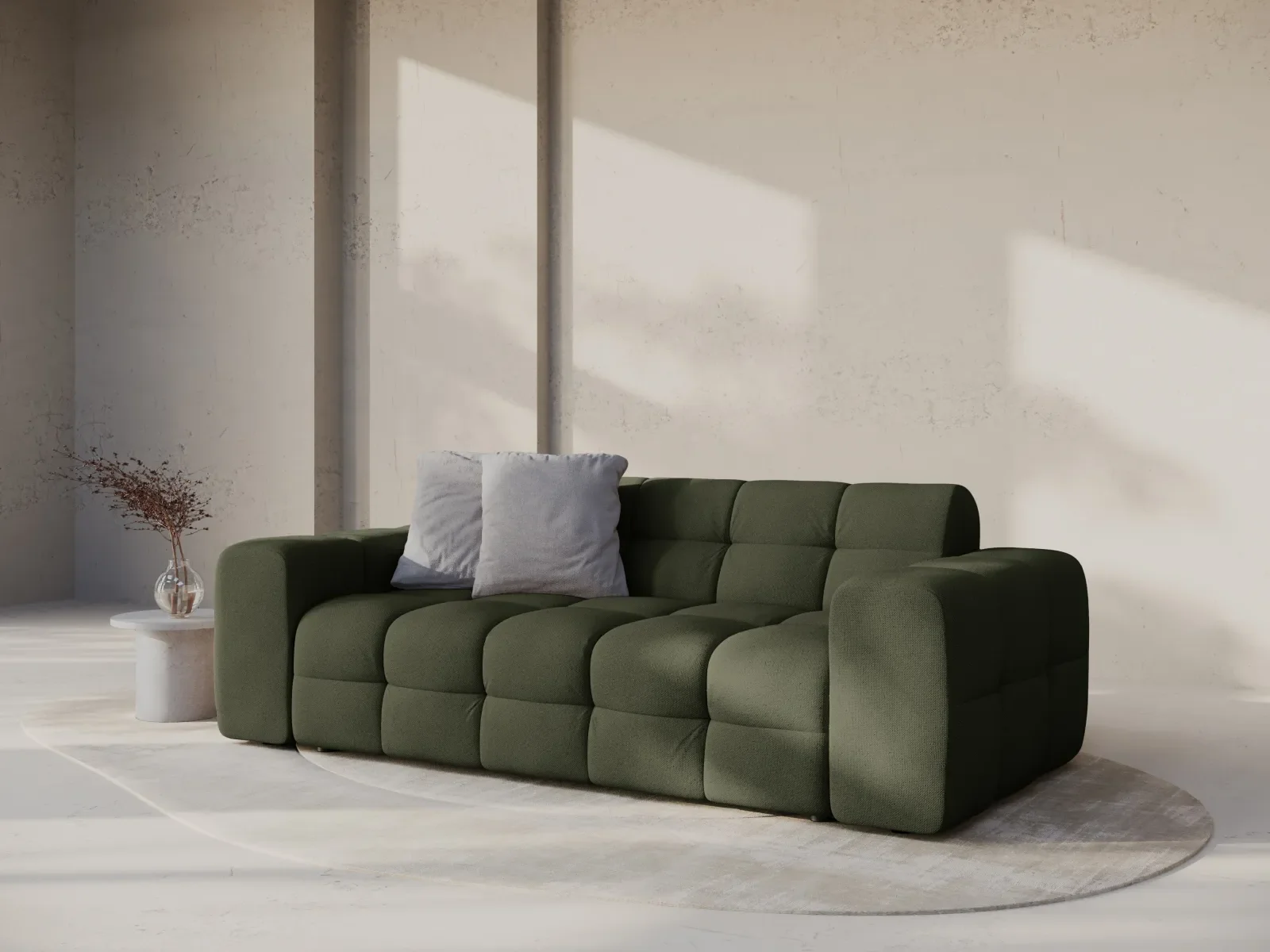 Kendal 3-Sitzer Sofa mit Bezug aus Samt oder Strukturstoff, 222x103 cm - Image 74