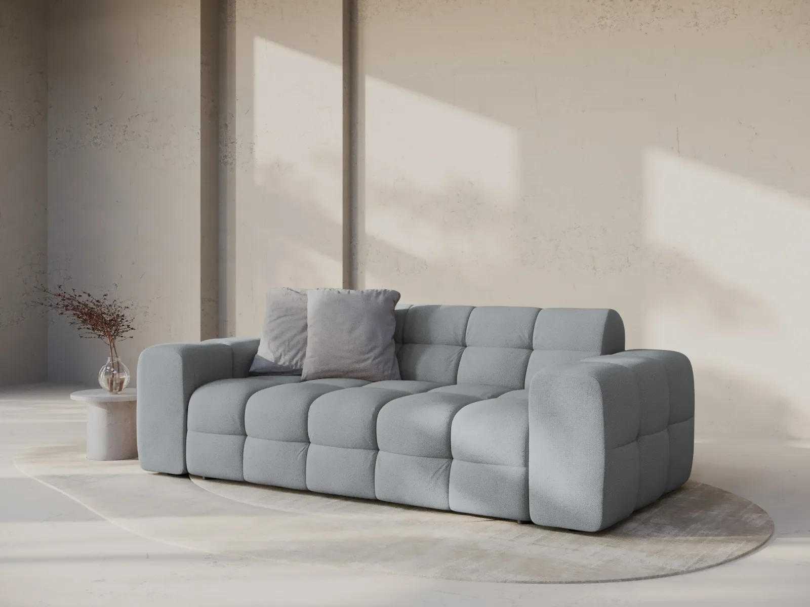 Kendal 3-Sitzer Sofa mit Bezug aus Samt oder Strukturstoff, 222x103 cm - Image 86