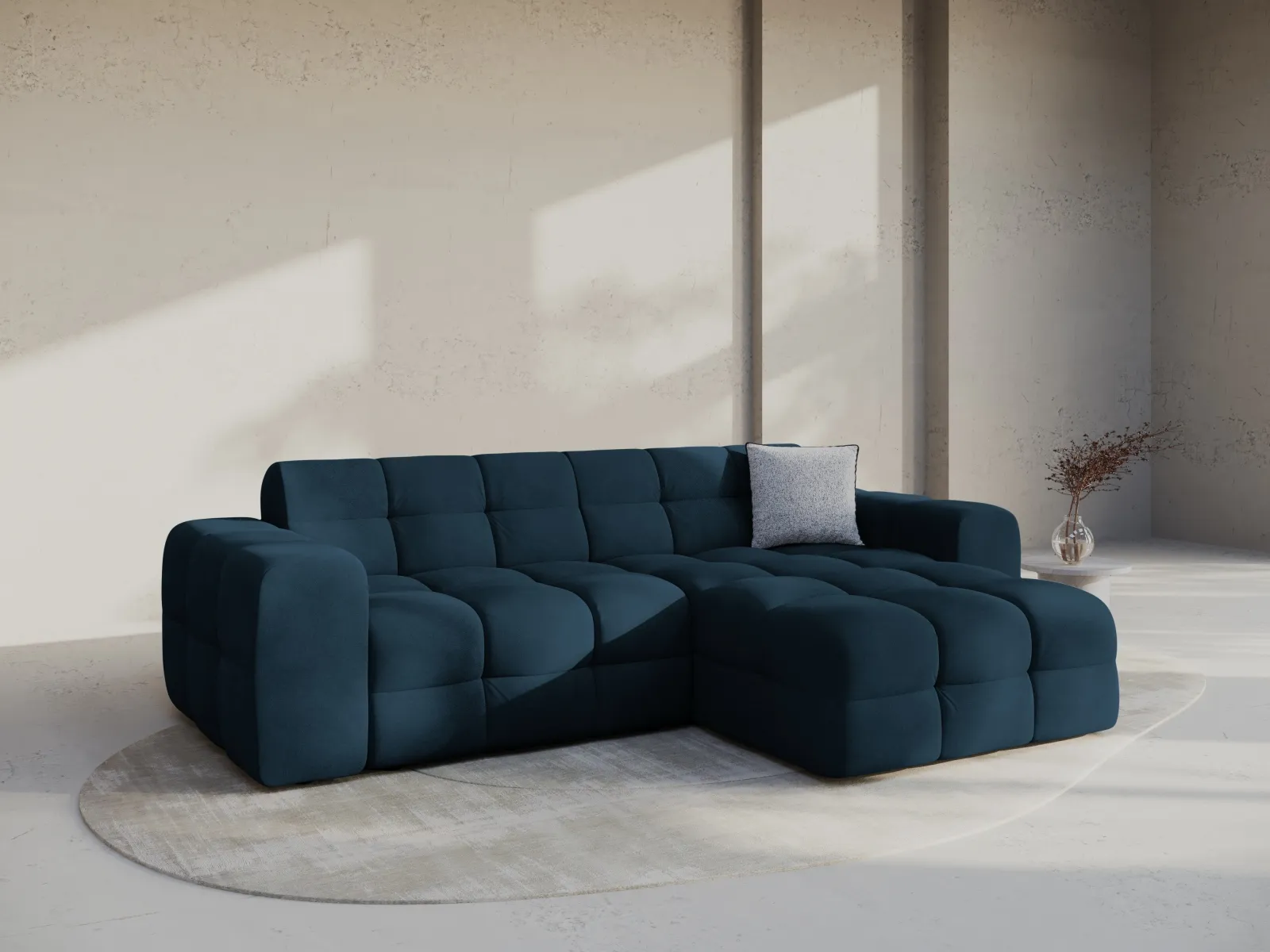 Kendal 4-Sitzer Ecksofa Rechts, mit Bezug aus Samt oder Strukturstoff, 256x173 cm - Image 53