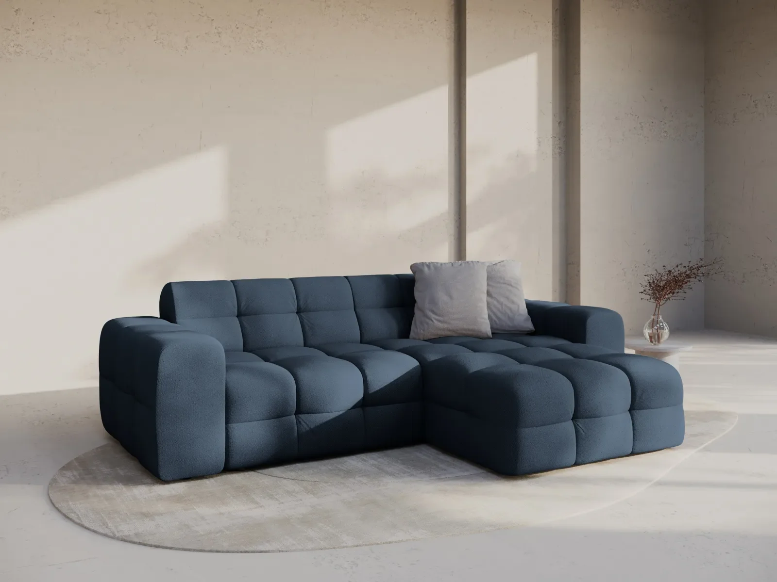 Kendal 4-Sitzer Ecksofa Rechts, mit Bezug aus Samt oder Strukturstoff, 256x173 cm - Image 95