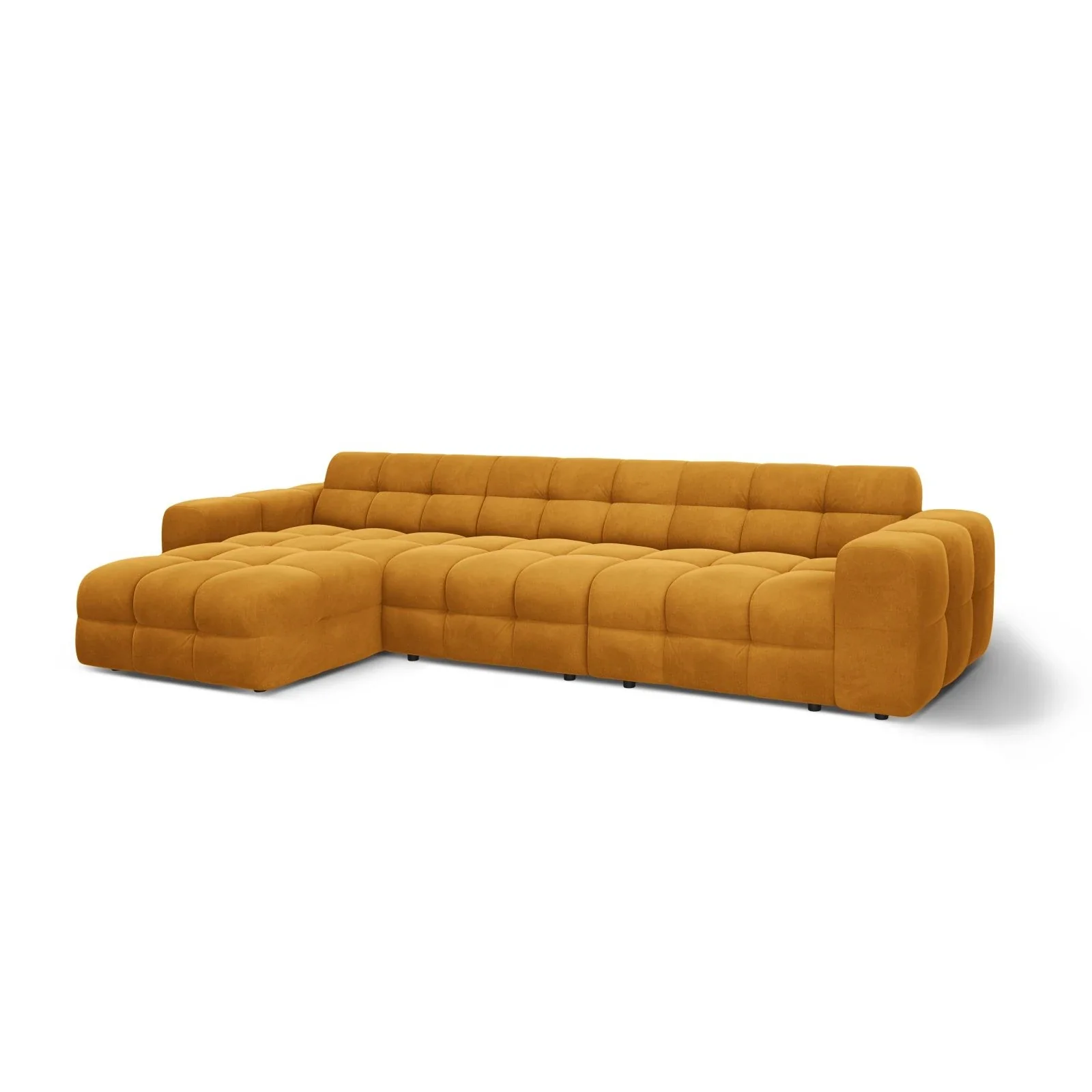 Kendal 5-Sitzer Ecksofa Links, mit Bezug aus Samt oder Strukturstoff, 357x173 cm - Image 15
