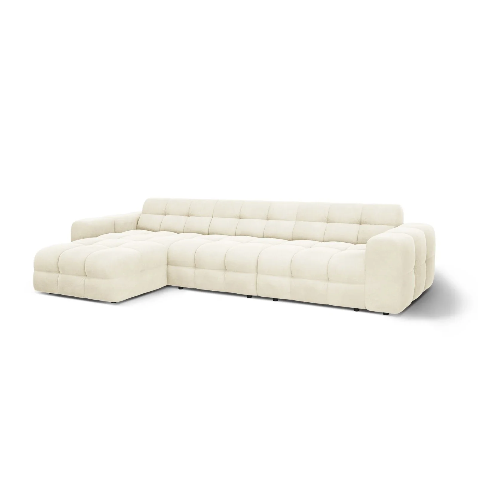 Kendal 5-Sitzer Ecksofa Links, mit Bezug aus Samt oder Strukturstoff, 357x173 cm - Image 51