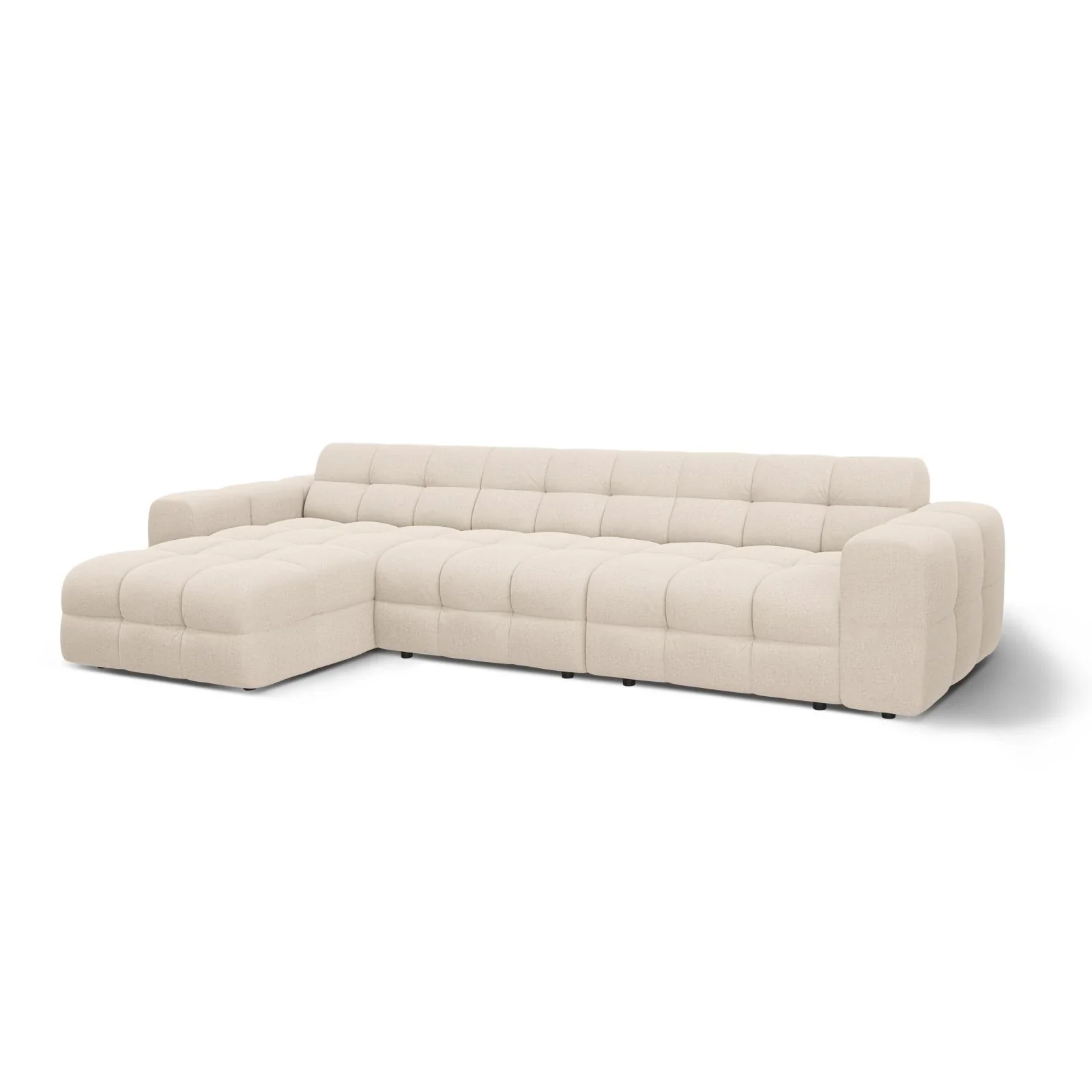Kendal 5-Sitzer Ecksofa Links, mit Bezug aus Samt oder Strukturstoff, 357x173 cm - Image 57