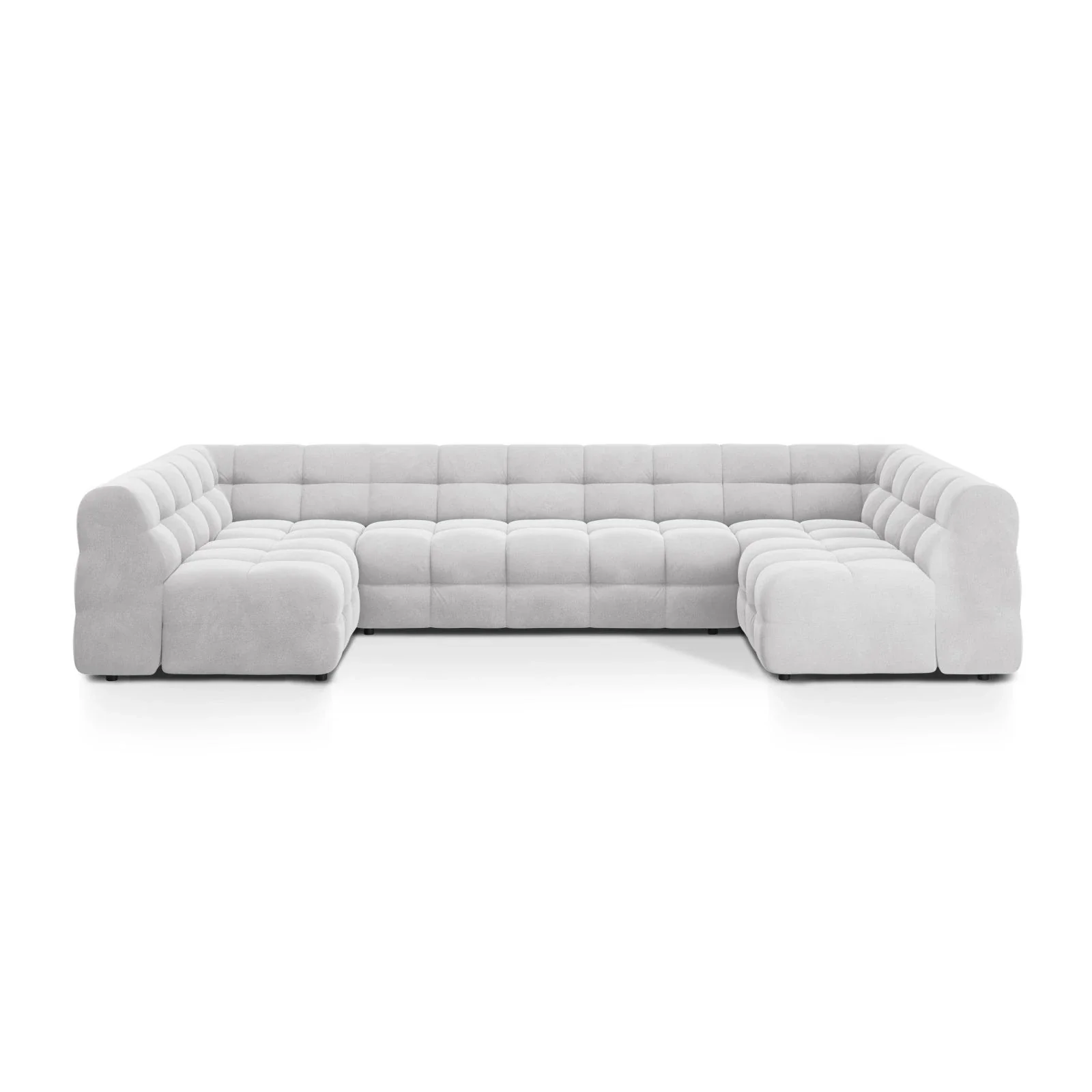 Kendal 7-Sitzer Panorama-Sofa mit Bezug aus Samt oder Strukturstoff, 372x203 cm