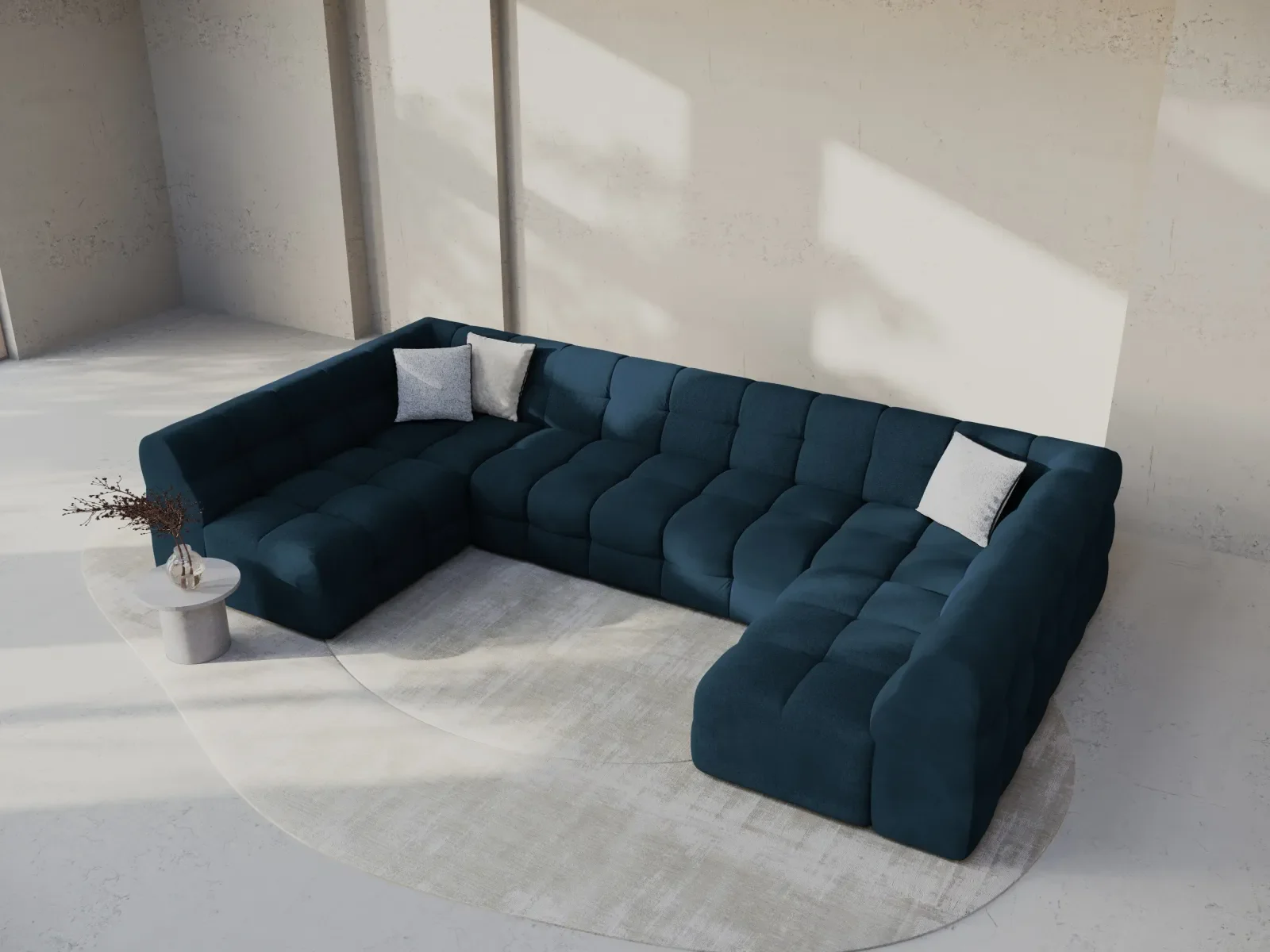 Kendal 7-Sitzer Panorama-Sofa mit Bezug aus Samt oder Strukturstoff, 372x203 cm - Image 44
