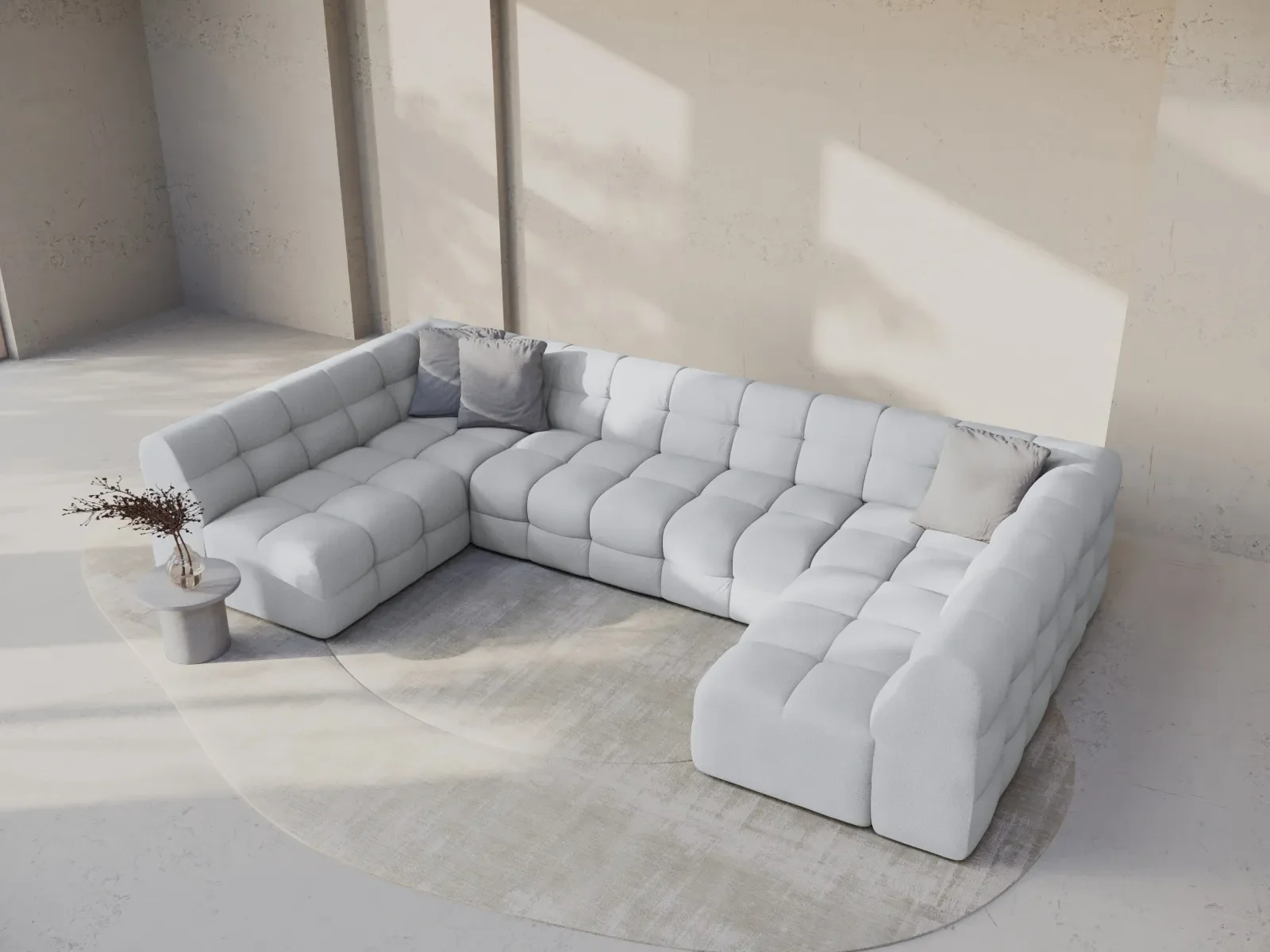 Kendal 7-Sitzer Panorama-Sofa mit Bezug aus Samt oder Strukturstoff, 372x203 cm - Image 68