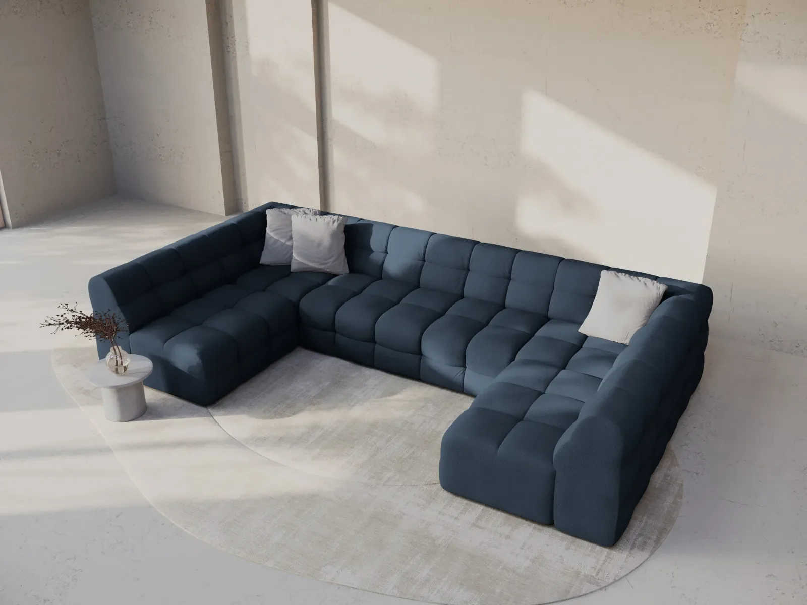 Kendal 7-Sitzer Panorama-Sofa mit Bezug aus Samt oder Strukturstoff, 372x203 cm - Image 80