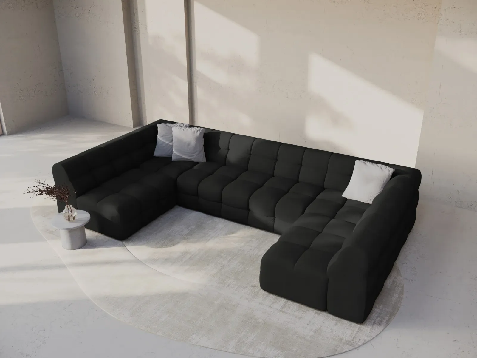 Kendal 7-Sitzer Panorama-Sofa mit Bezug aus Samt oder Strukturstoff, 372x203 cm - Image 92