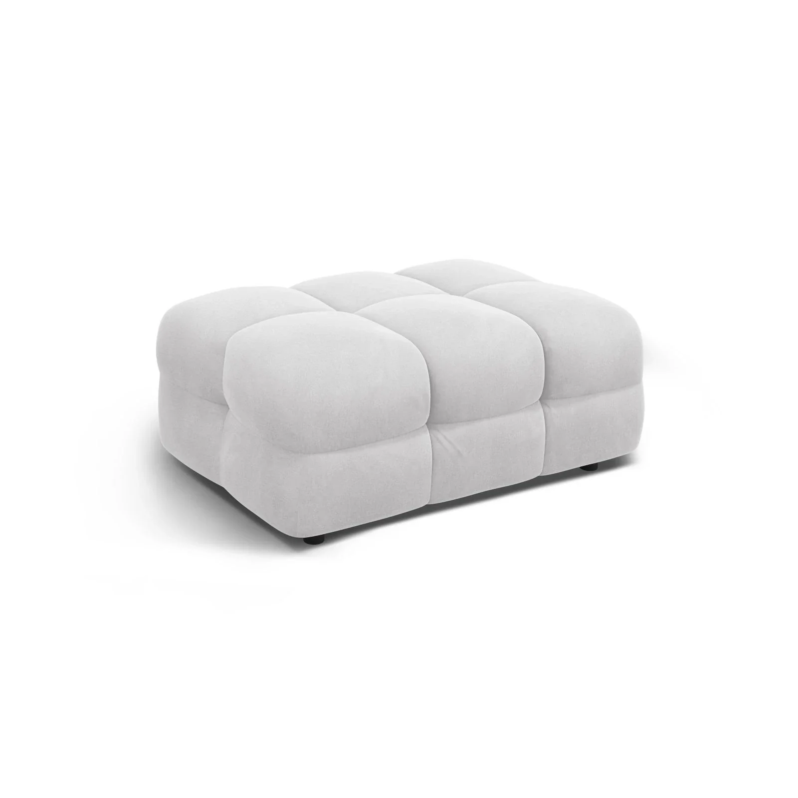 Kendal Pouf mit Bezug aus Samt oder Strukturstoff, 104x72 cm - Image 2