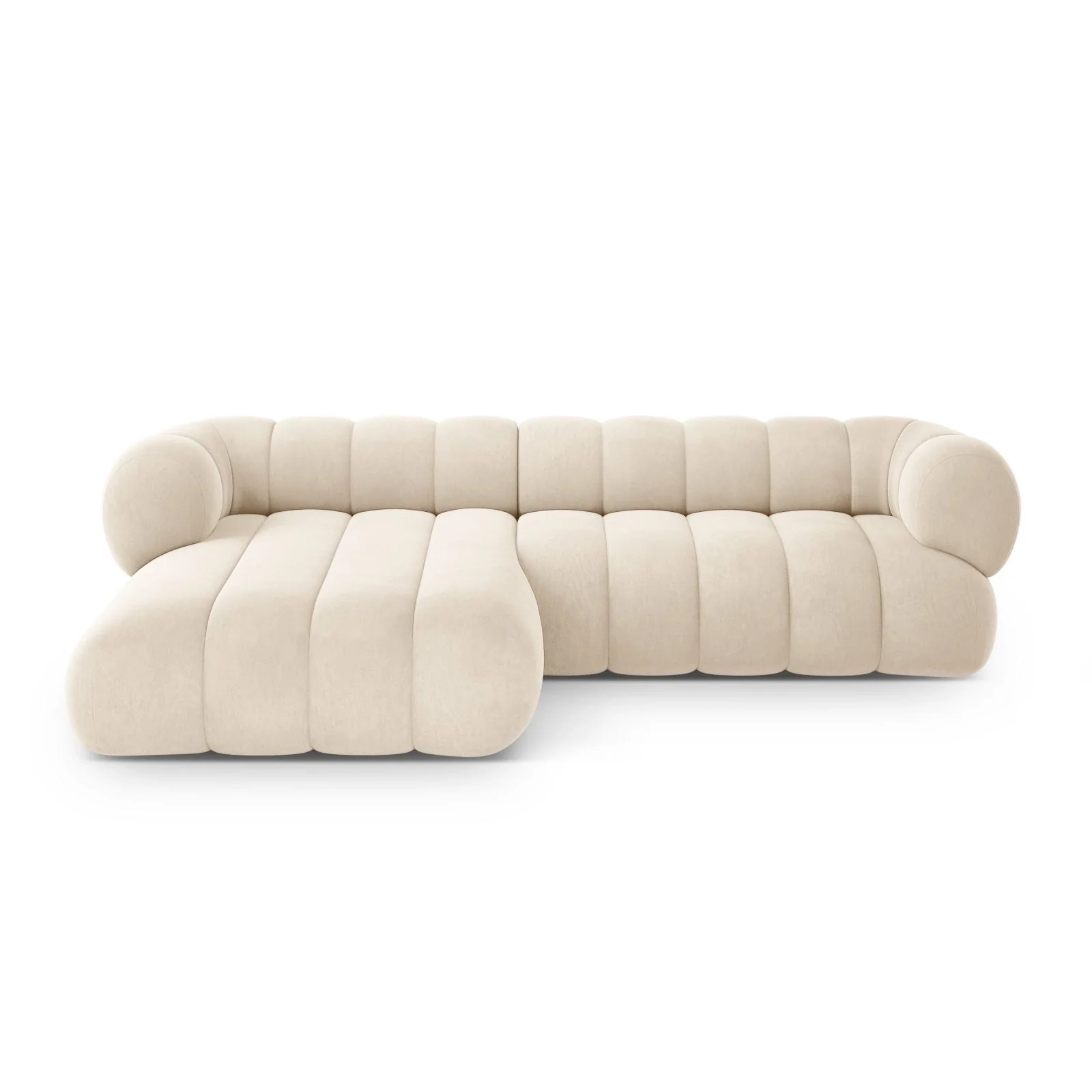 Koge 5-Sitzer Ecksofa, Linke Seite, aus Samt, 270x165x70 cm