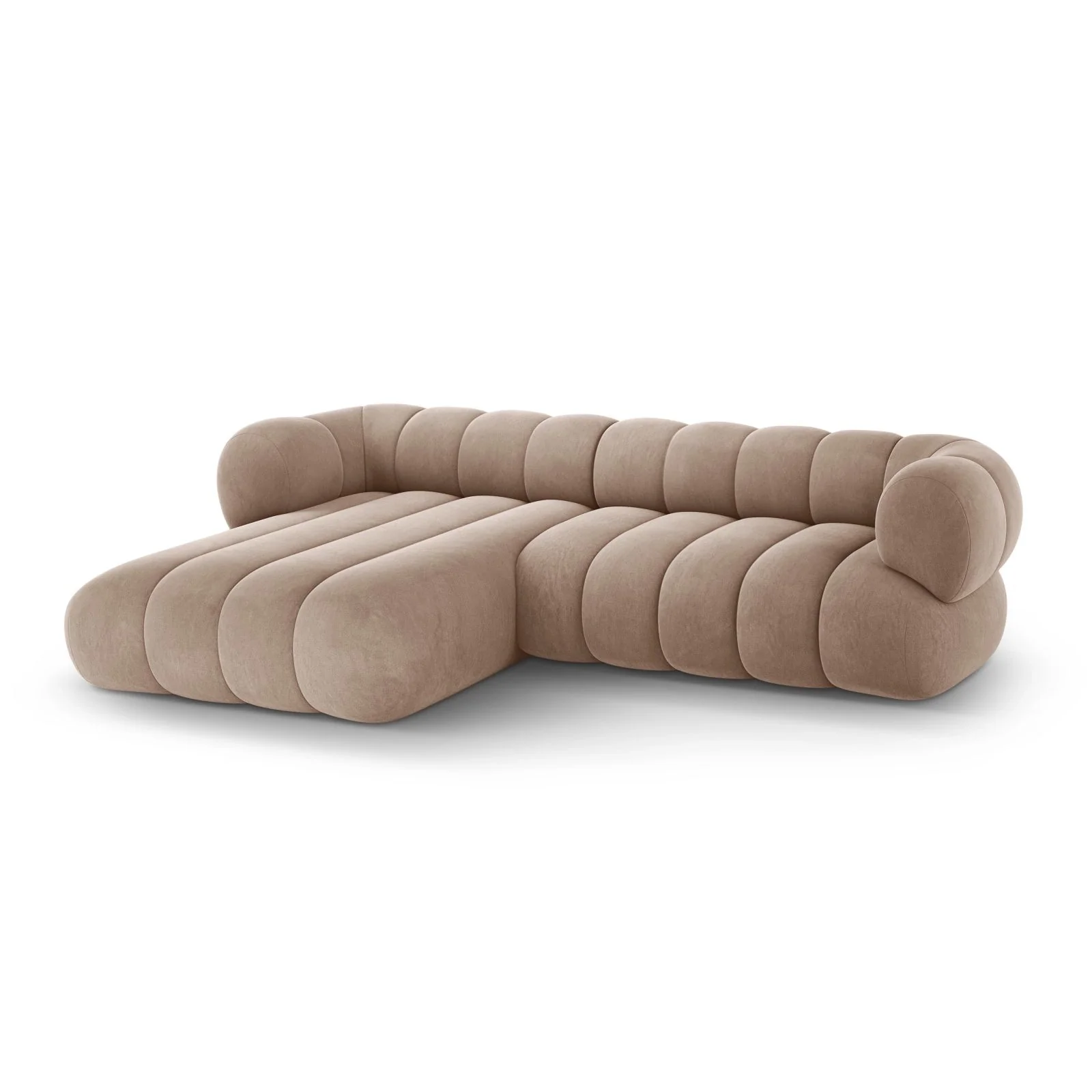 Koge 5-Sitzer Ecksofa, Linke Seite, aus Samt, 270x165x70 cm - Image 11