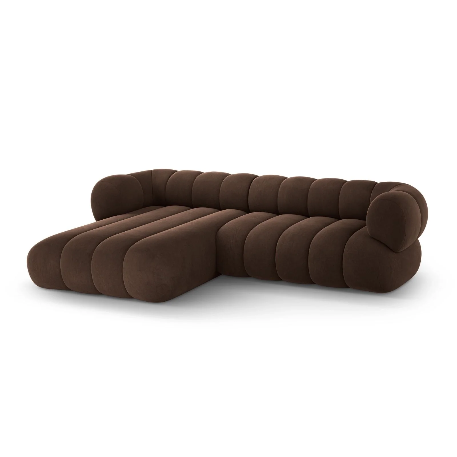 Koge 5-Sitzer Ecksofa, Linke Seite, aus Samt, 270x165x70 cm - Image 18