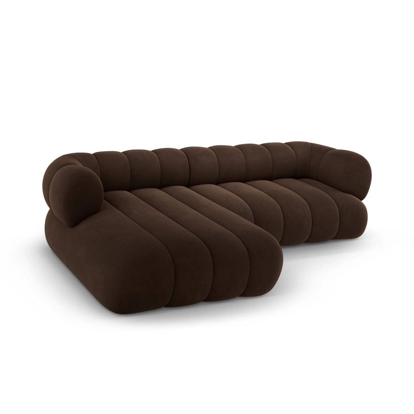 Koge 5-Sitzer Ecksofa, Linke Seite, aus Samt, 270x165x70 cm - Image 19