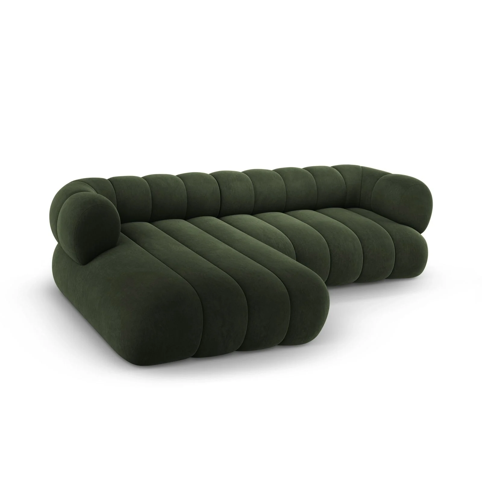 Koge 5-Sitzer Ecksofa, Linke Seite, aus Samt, 270x165x70 cm - Image 26