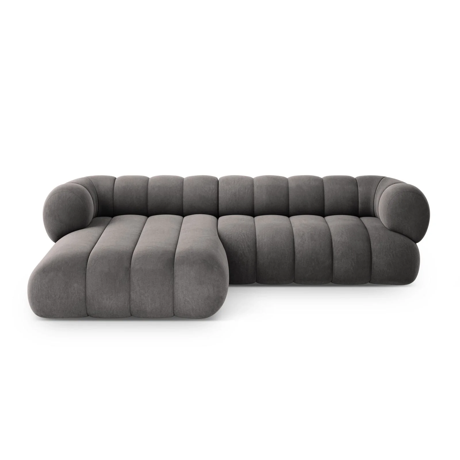 Koge 5-Sitzer Ecksofa, Linke Seite, aus Samt, 270x165x70 cm - Image 36