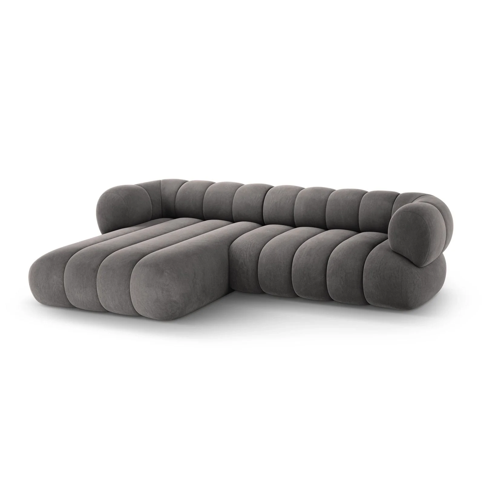 Koge 5-Sitzer Ecksofa, Linke Seite, aus Samt, 270x165x70 cm - Image 39