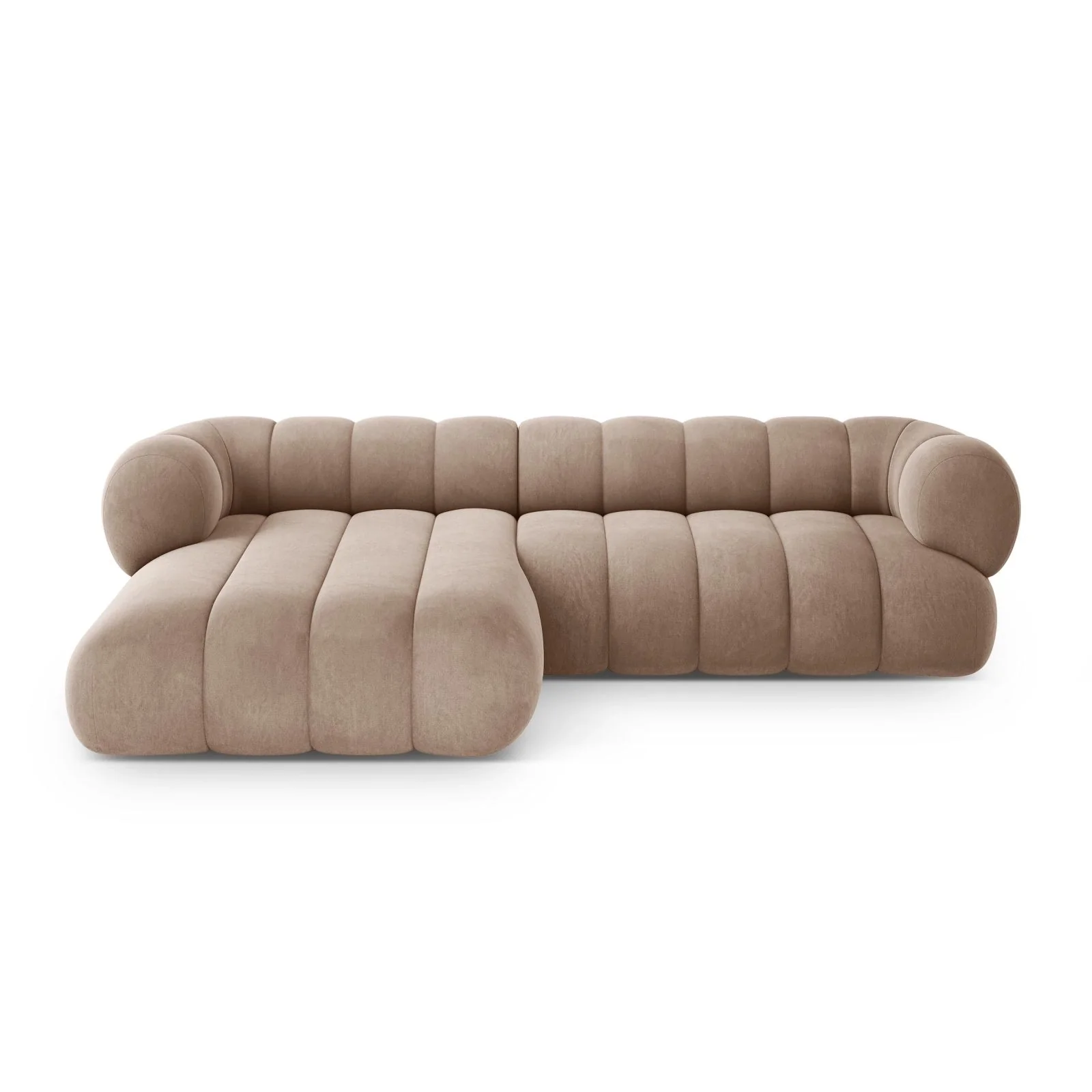 Koge 5-Sitzer Ecksofa, Linke Seite, aus Samt, 270x165x70 cm - Image 8