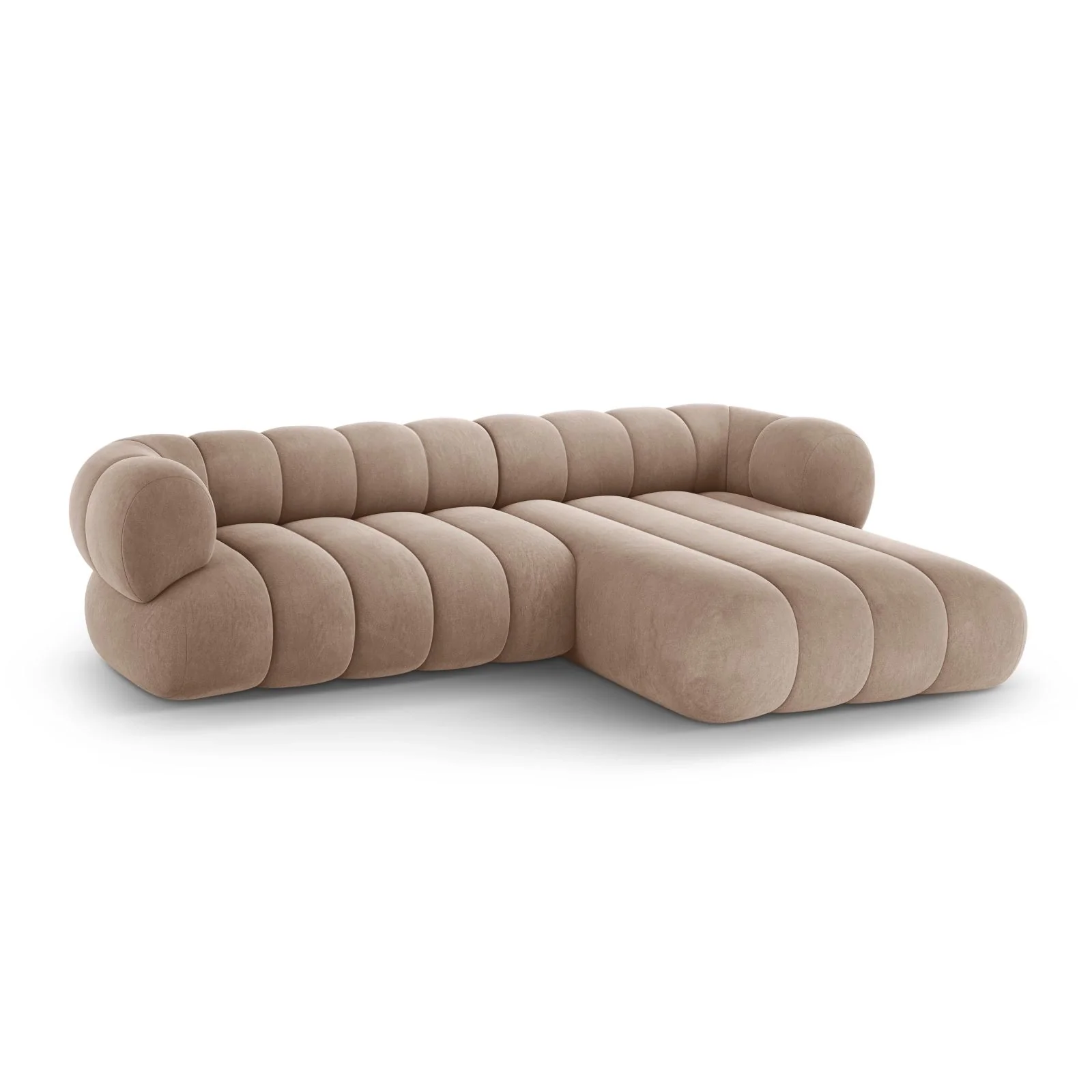 Koge 5-Sitzer Ecksofa, Rechte Seite, aus Samt, 270x165x70 cm - Image 11