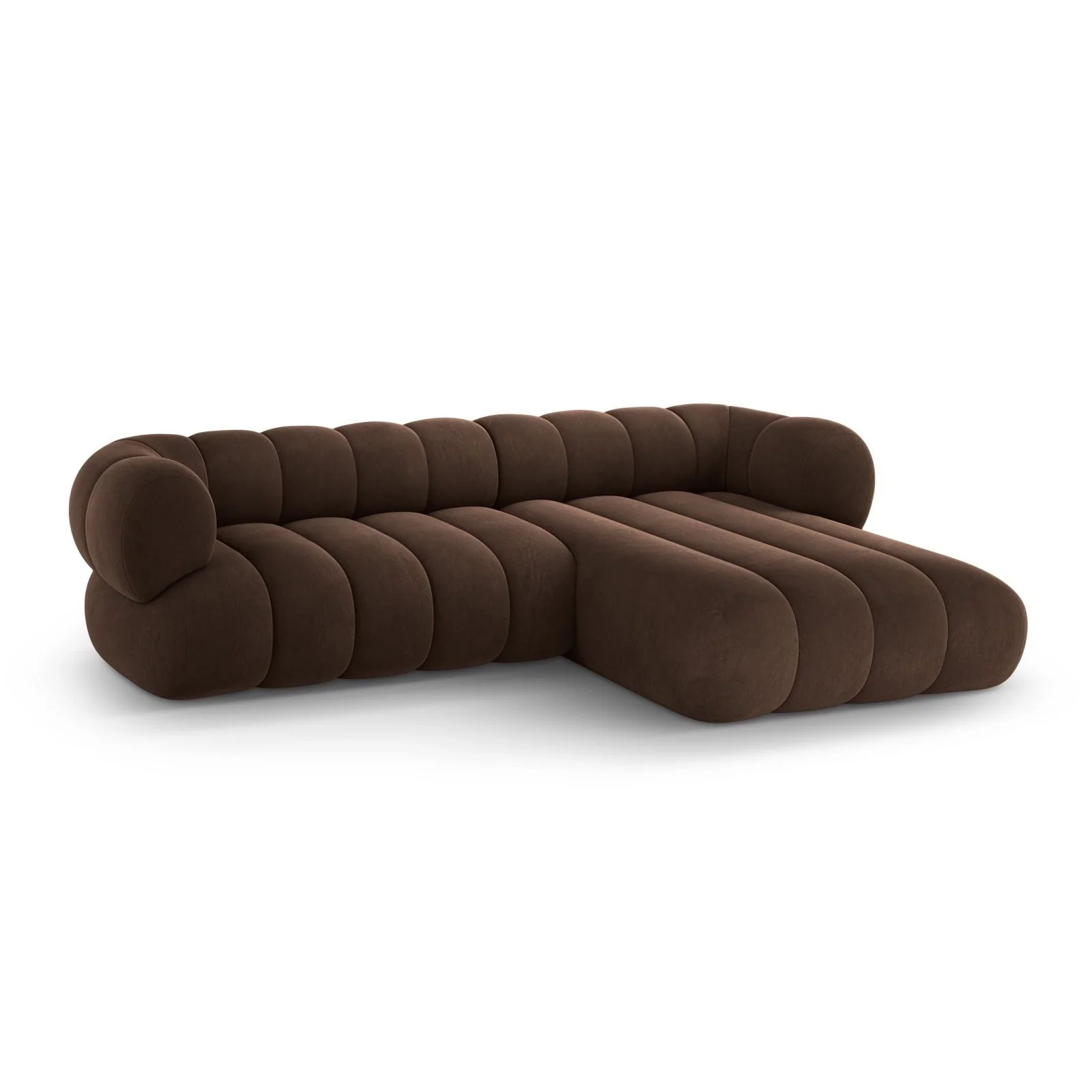 Koge 5-Sitzer Ecksofa, Rechte Seite, aus Samt, 270x165x70 cm - Image 18