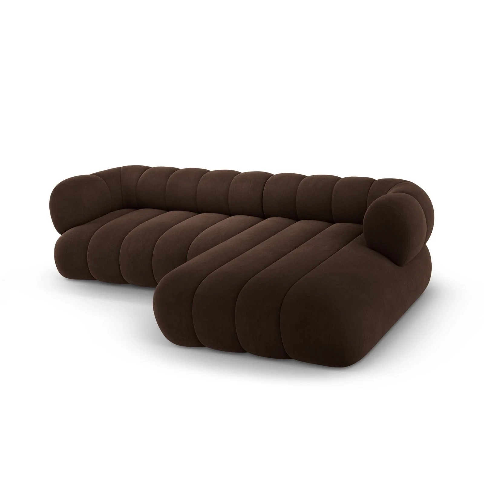 Koge 5-Sitzer Ecksofa, Rechte Seite, aus Samt, 270x165x70 cm - Image 19