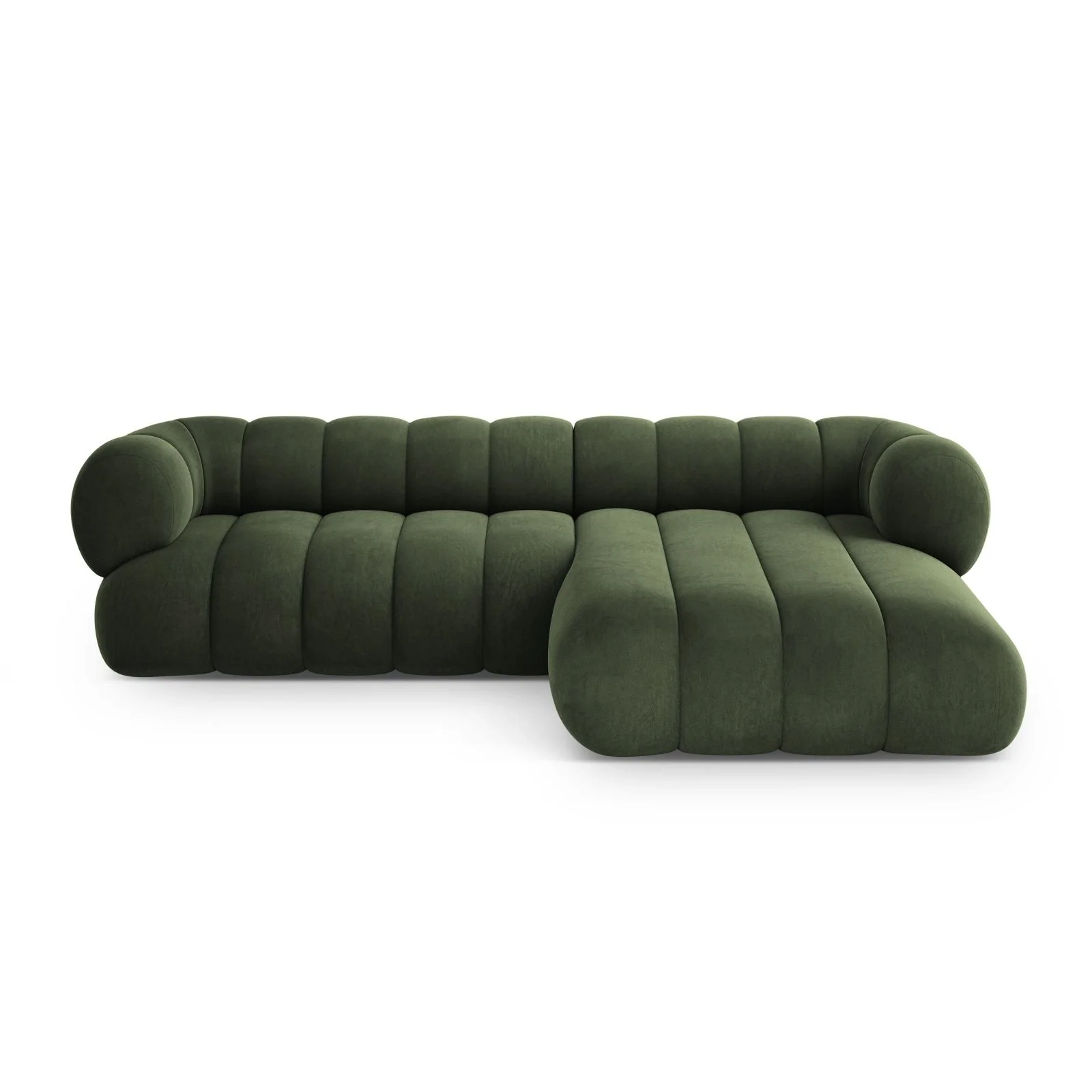 Koge 5-Sitzer Ecksofa, Rechte Seite, aus Samt, 270x165x70 cm - Image 22