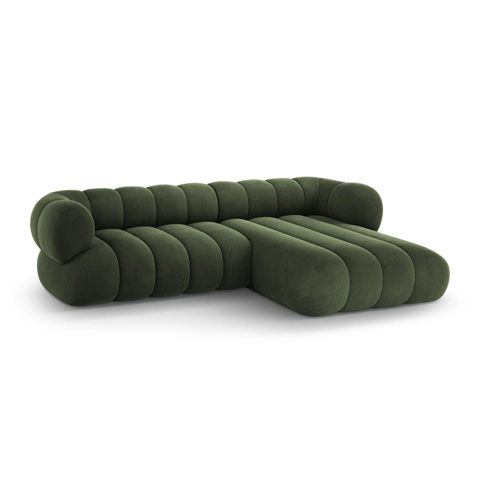 Koge 5-Sitzer Ecksofa, Rechte Seite, aus Samt, 270x165x70 cm - Image 25